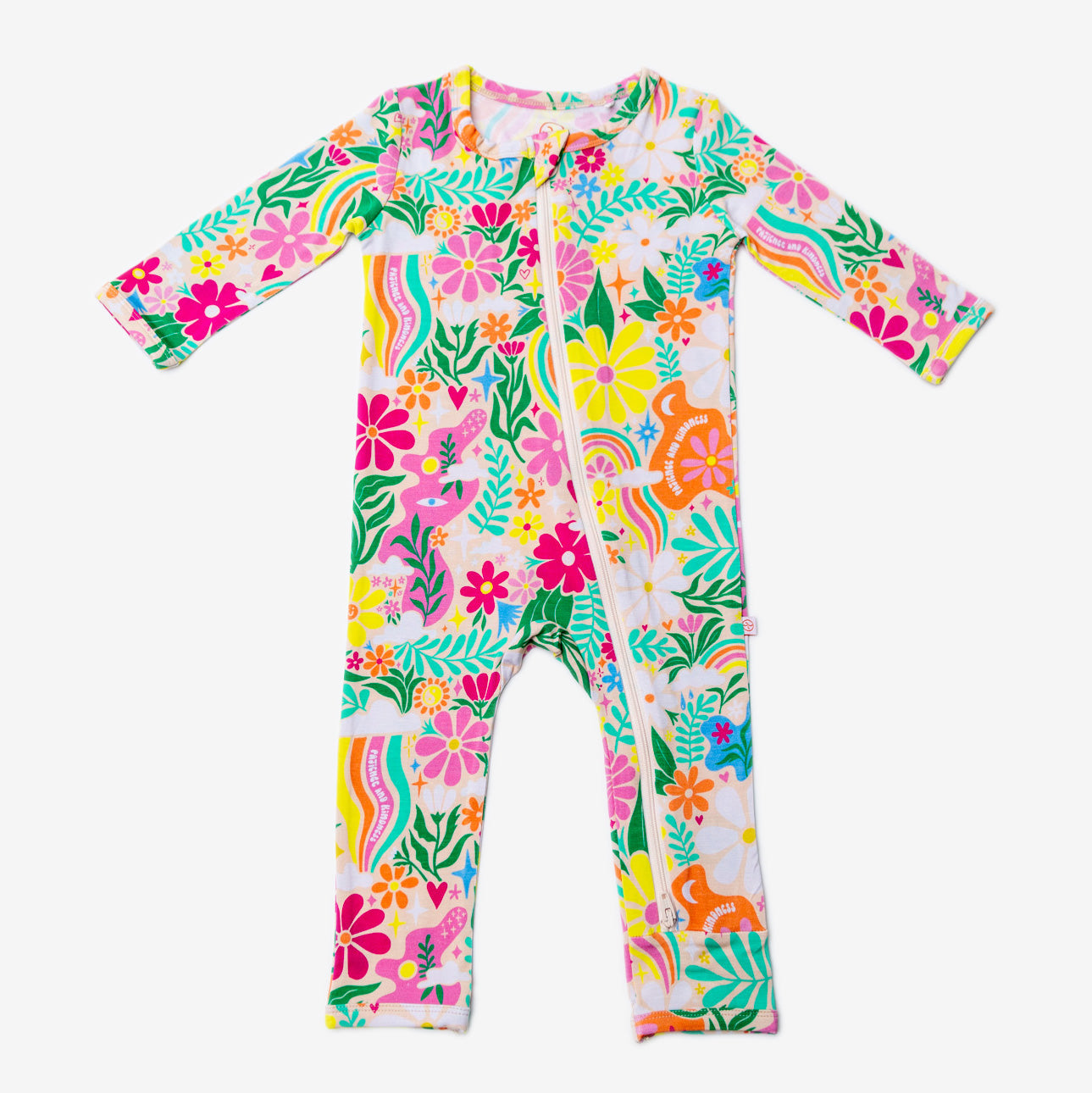 The Second-skin Footless Romper | Rainbow Daisy Babe