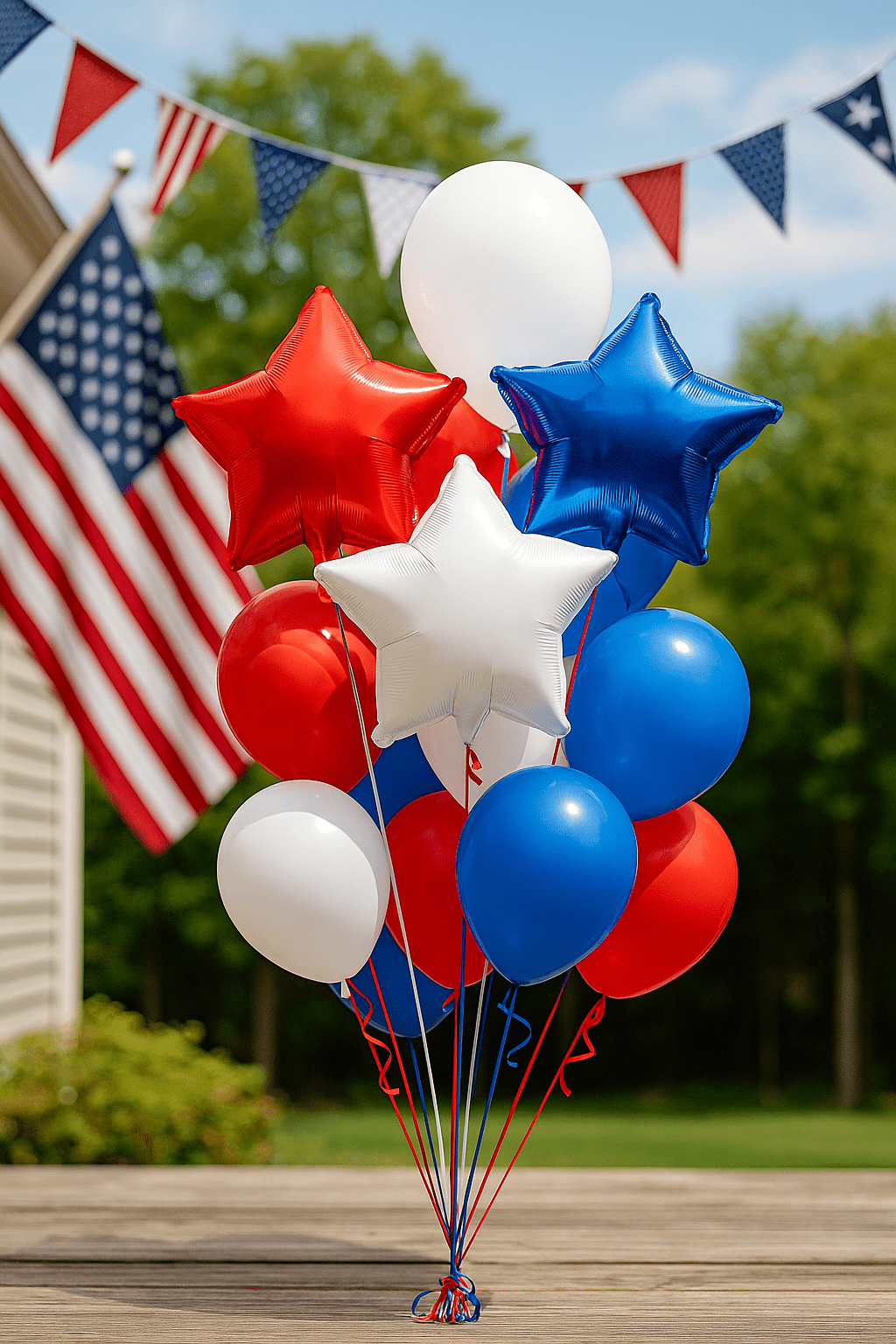 Patriotic Star Balloon – 19" Red, White & Blue