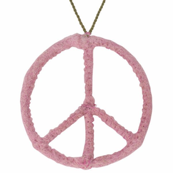 Peace Christmas Ornament Pink