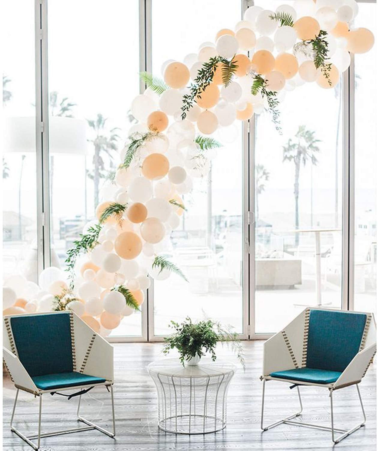 Peach & White Balloon Garland Kit