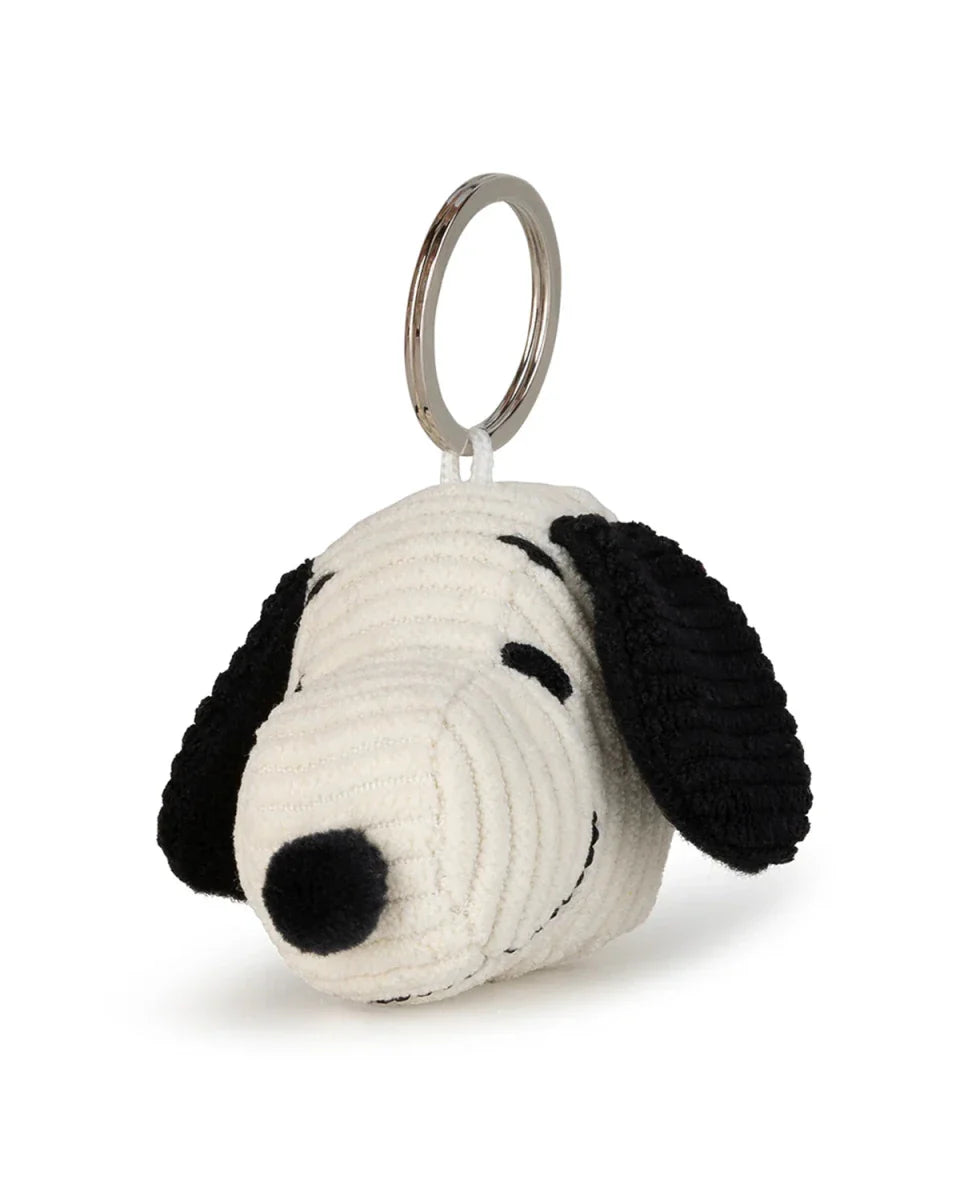 Peanuts Snoopy Head Cream Corduroy 2" Keychain Plush
