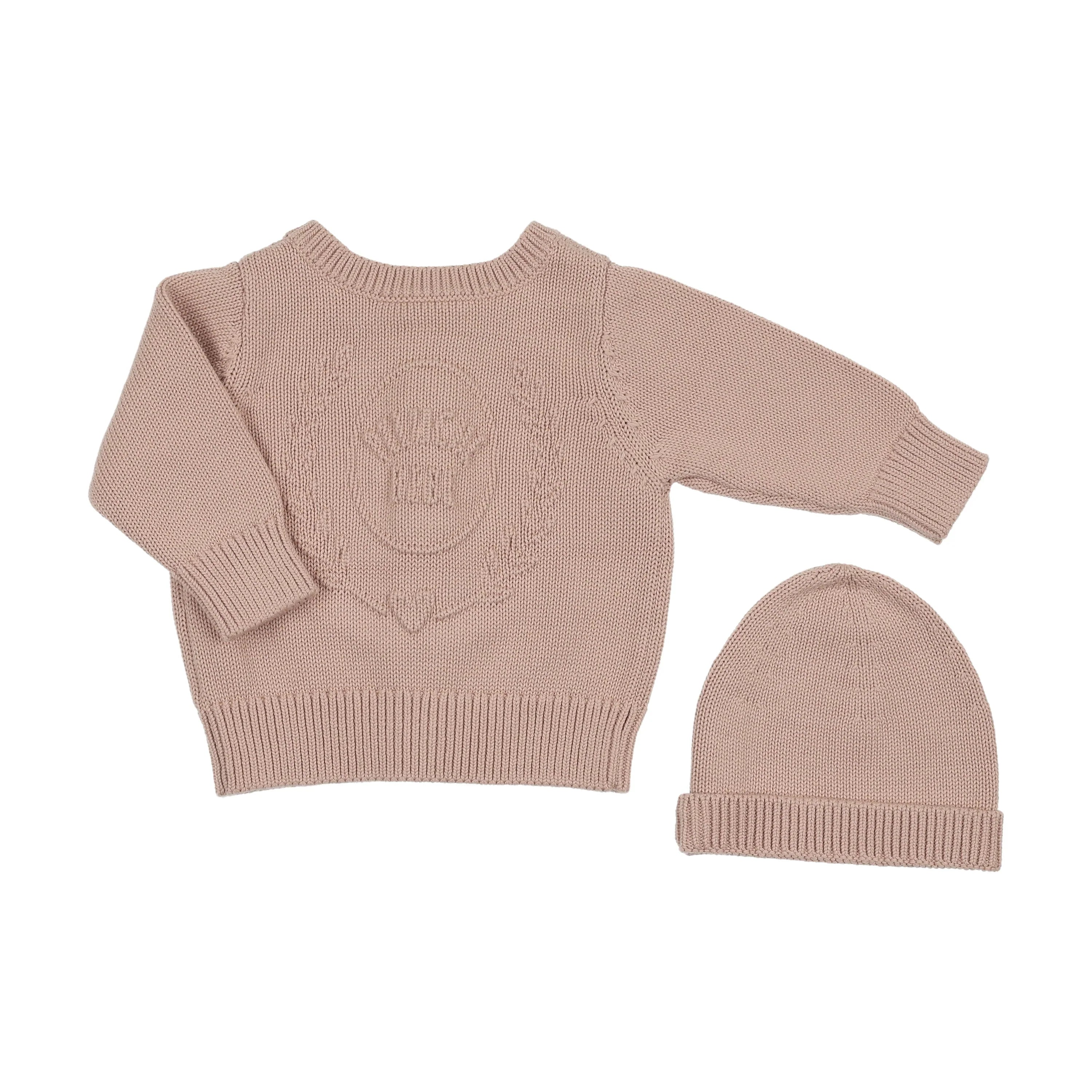 Peluche Rose Embossed Knit Cardigan