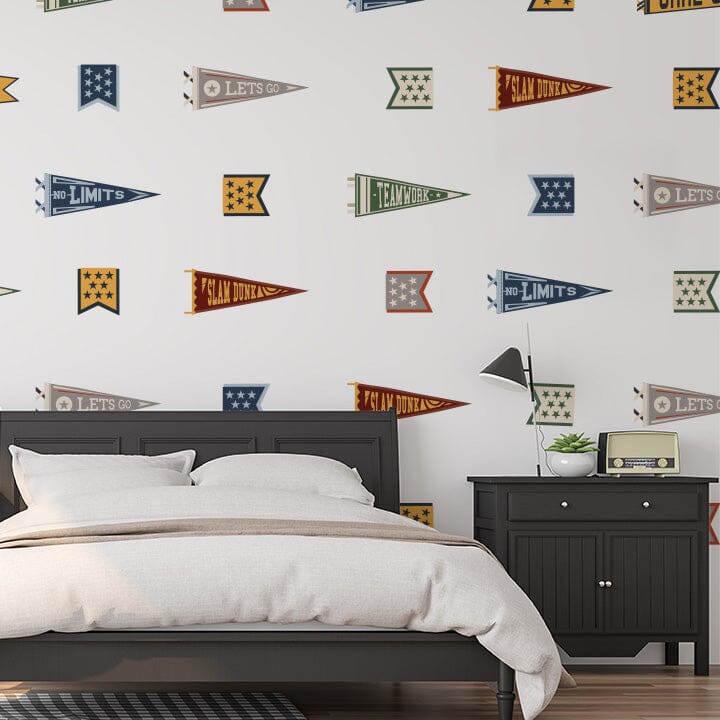 Sport Pennant Flag Wall Decals