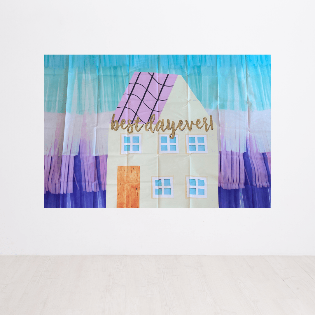 Peppa Pig House Vinyl Backdrop