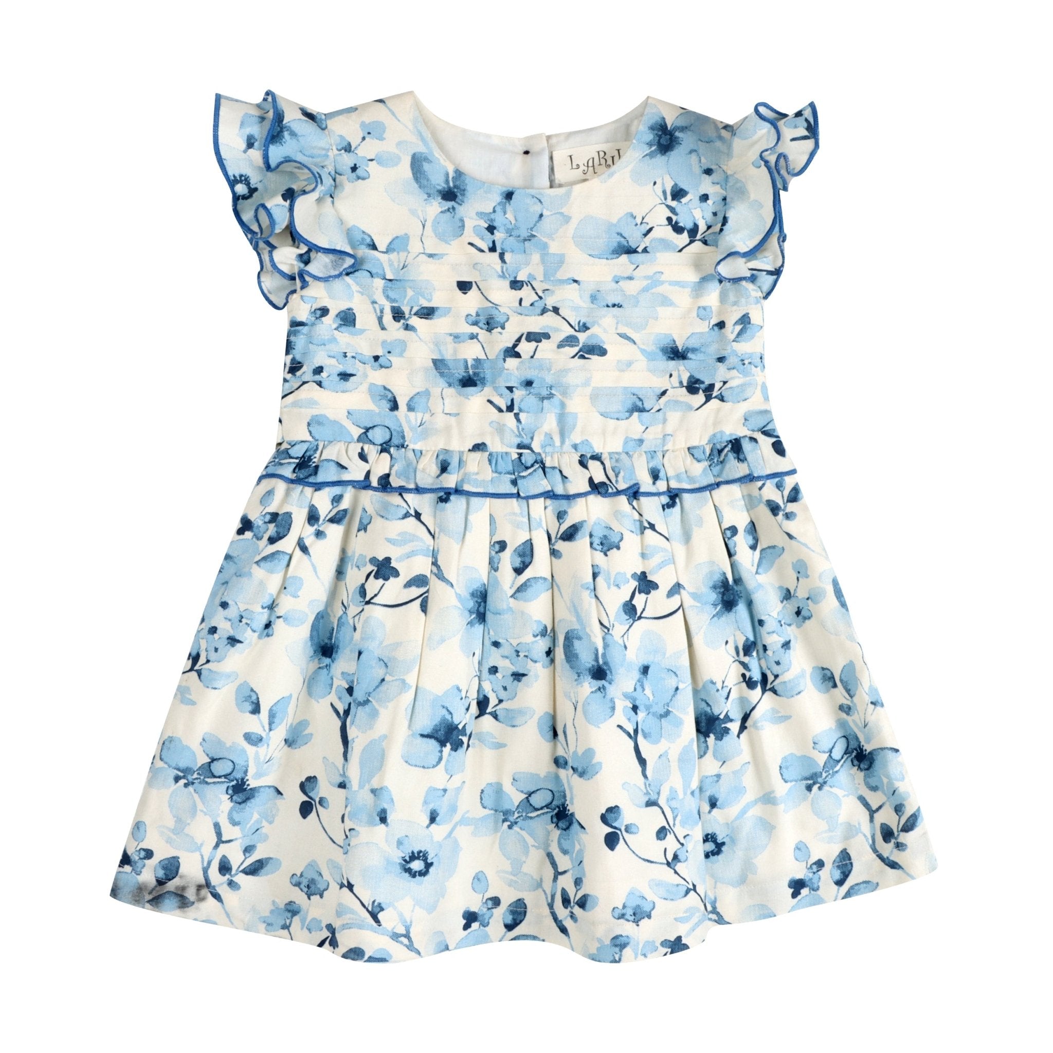 Periwinkle Blue Floral Print Cotton Dress
