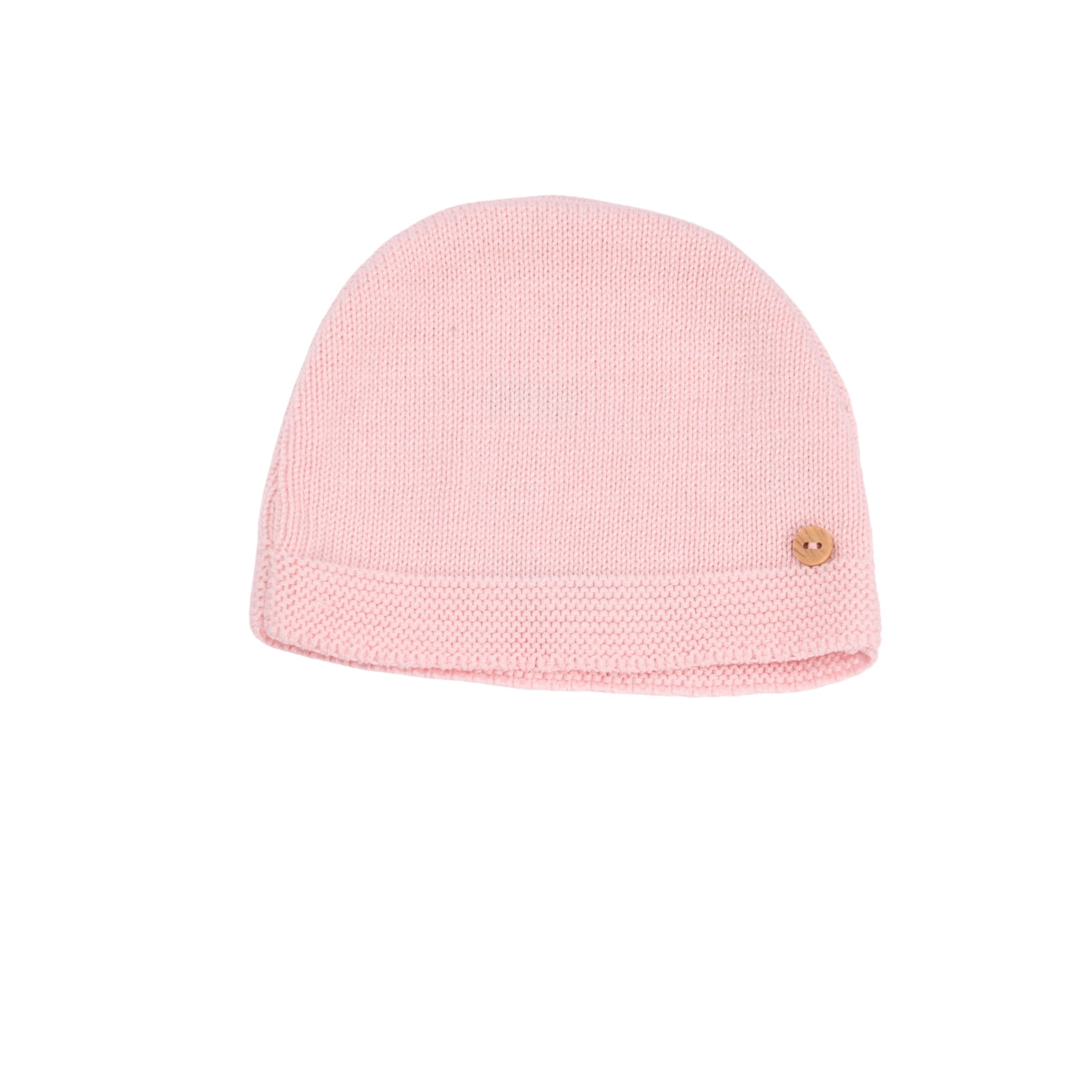 Petit Sweeny | Girls Pink Organic Cotton Knit Hat