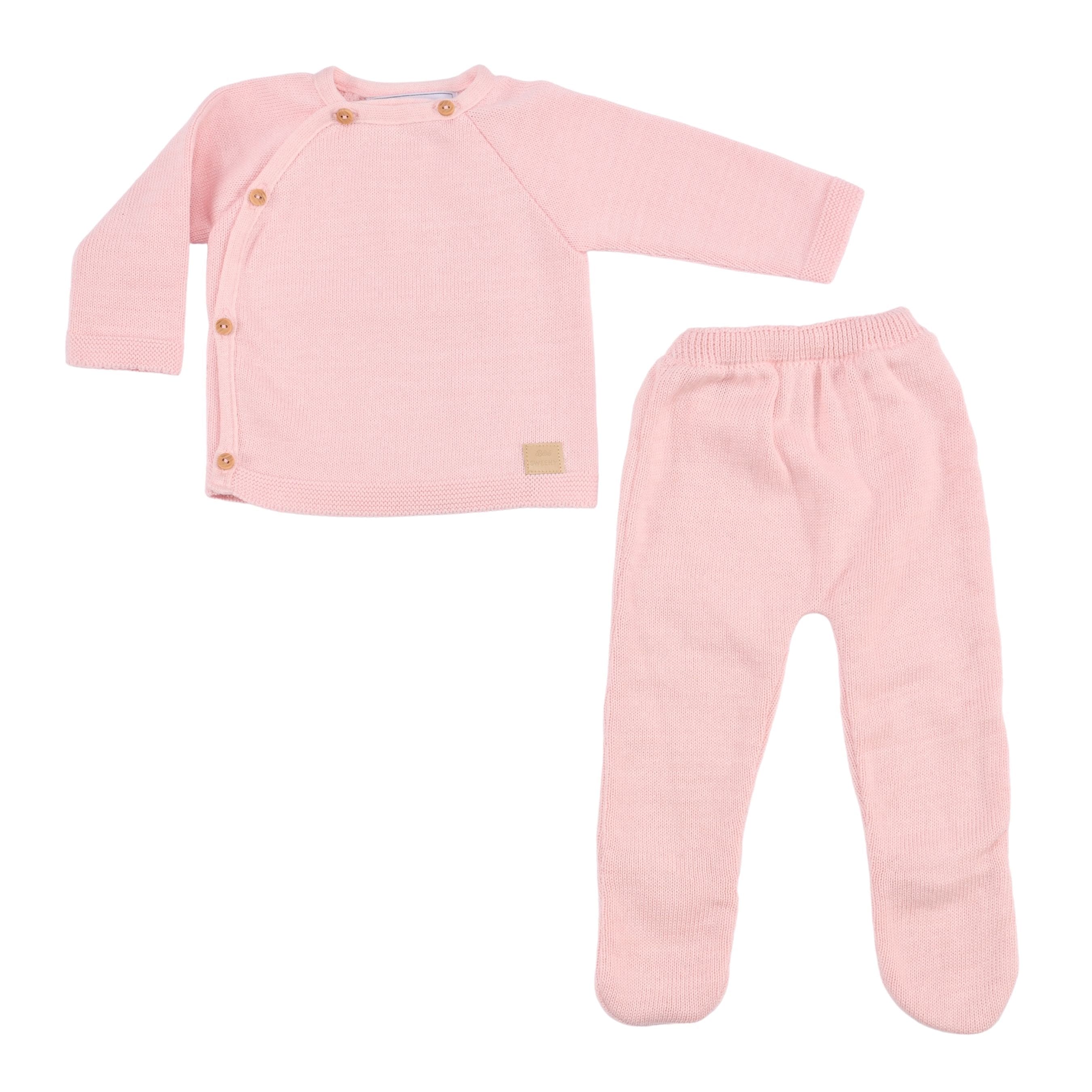 Petit Sweeny Gift Box | Girls Pink Organic Cotton Knit Set (6)