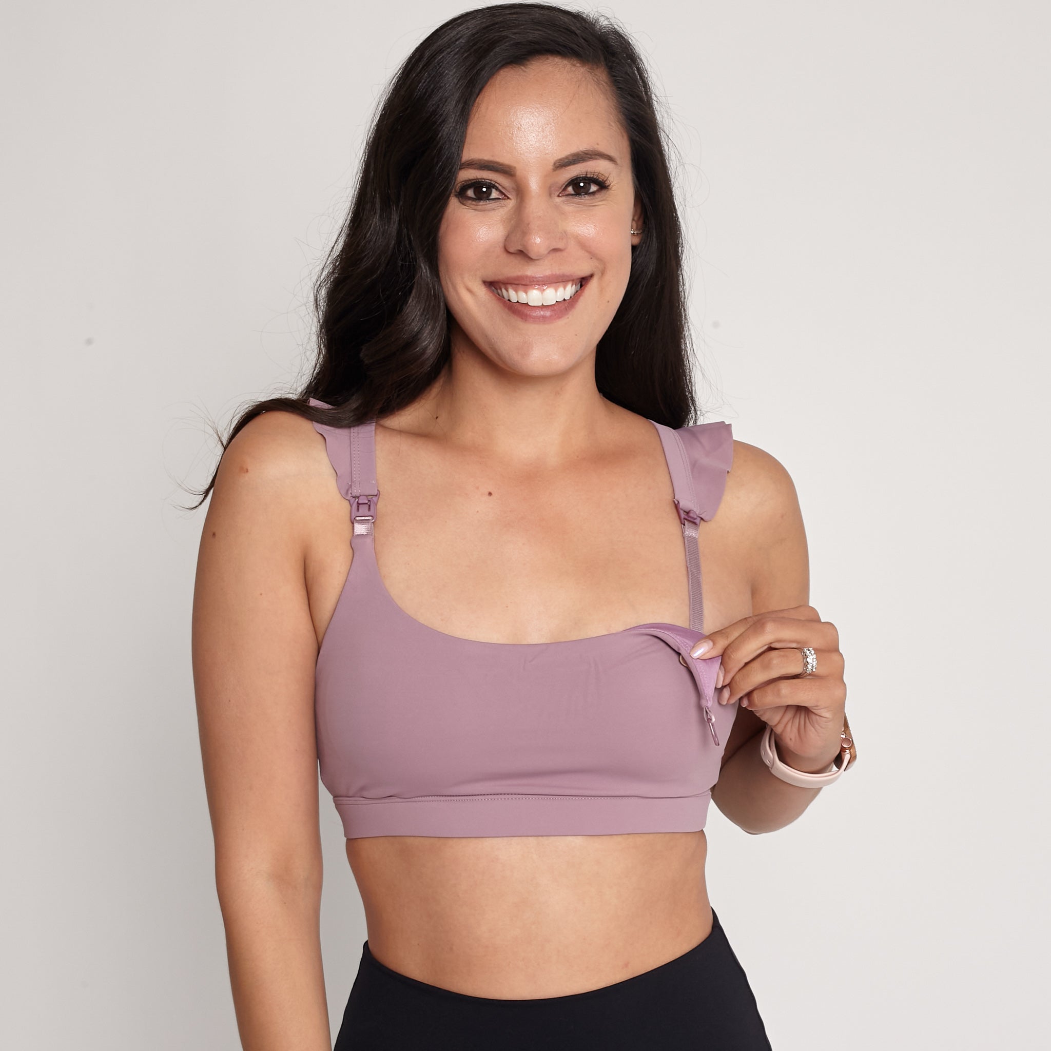 Madison - Medium Support Nursing Sport Bra (lavender Smoke)