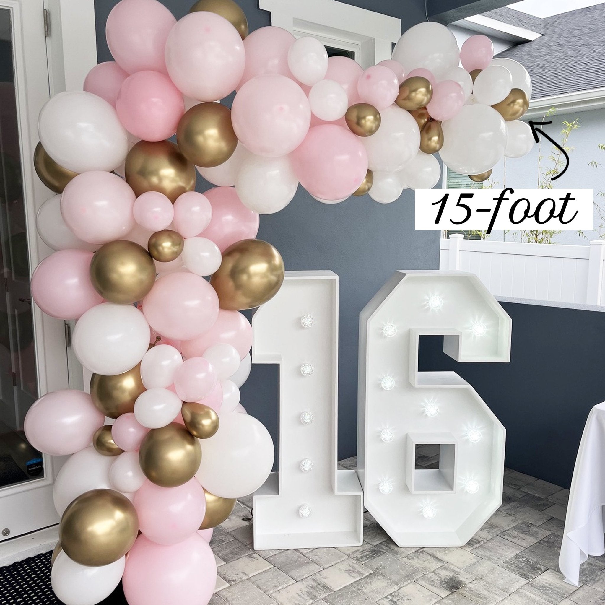 Pink & Gold Balloon Garland Kit