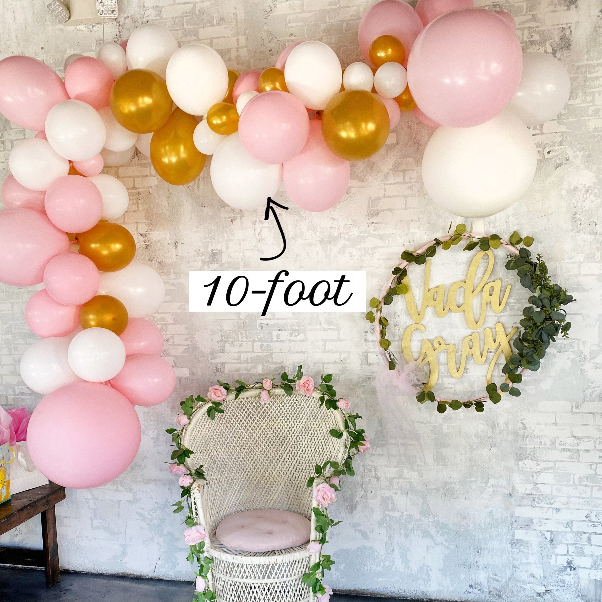 Pink & Gold Balloon Garland Kit