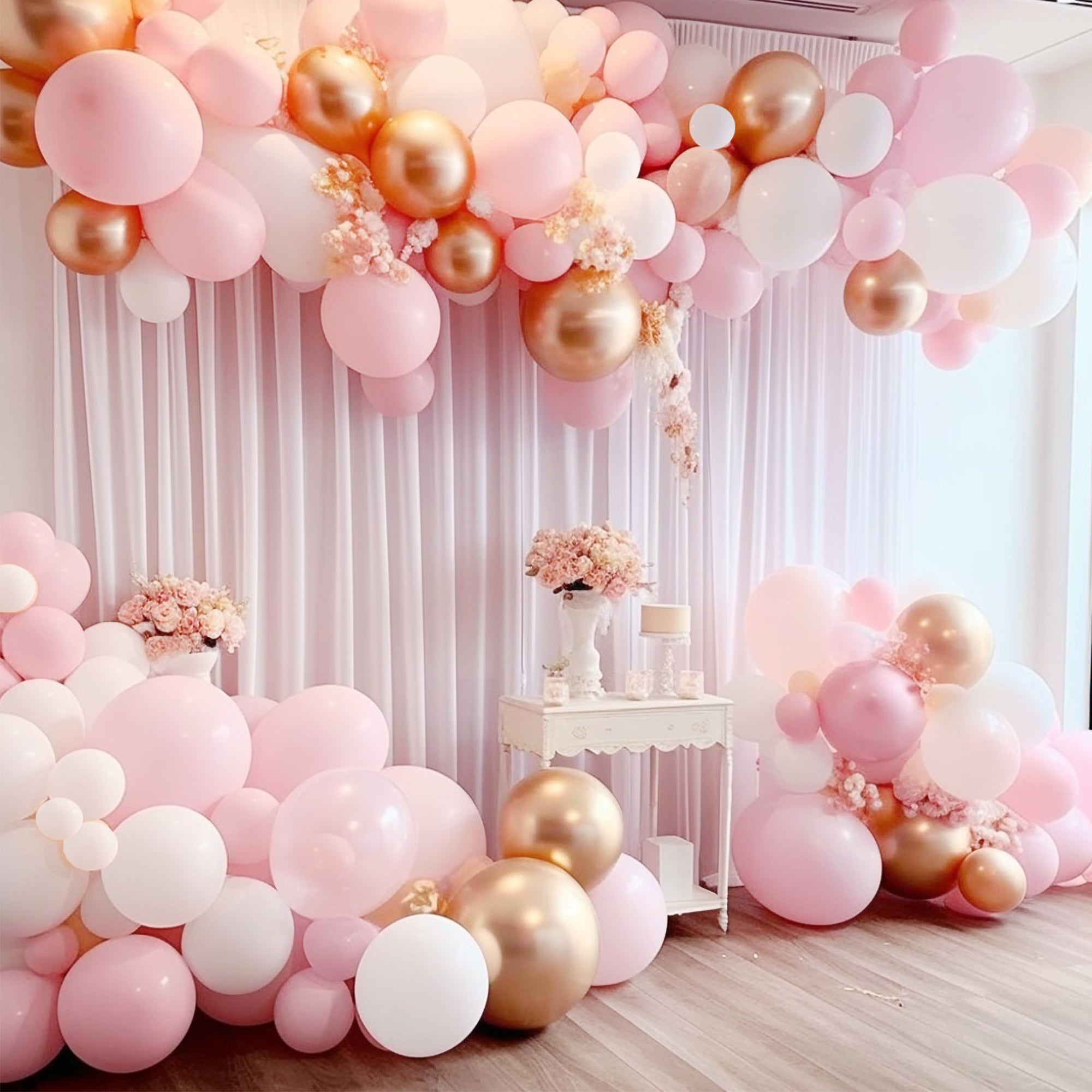 Pink & Gold Balloon Garland Kit