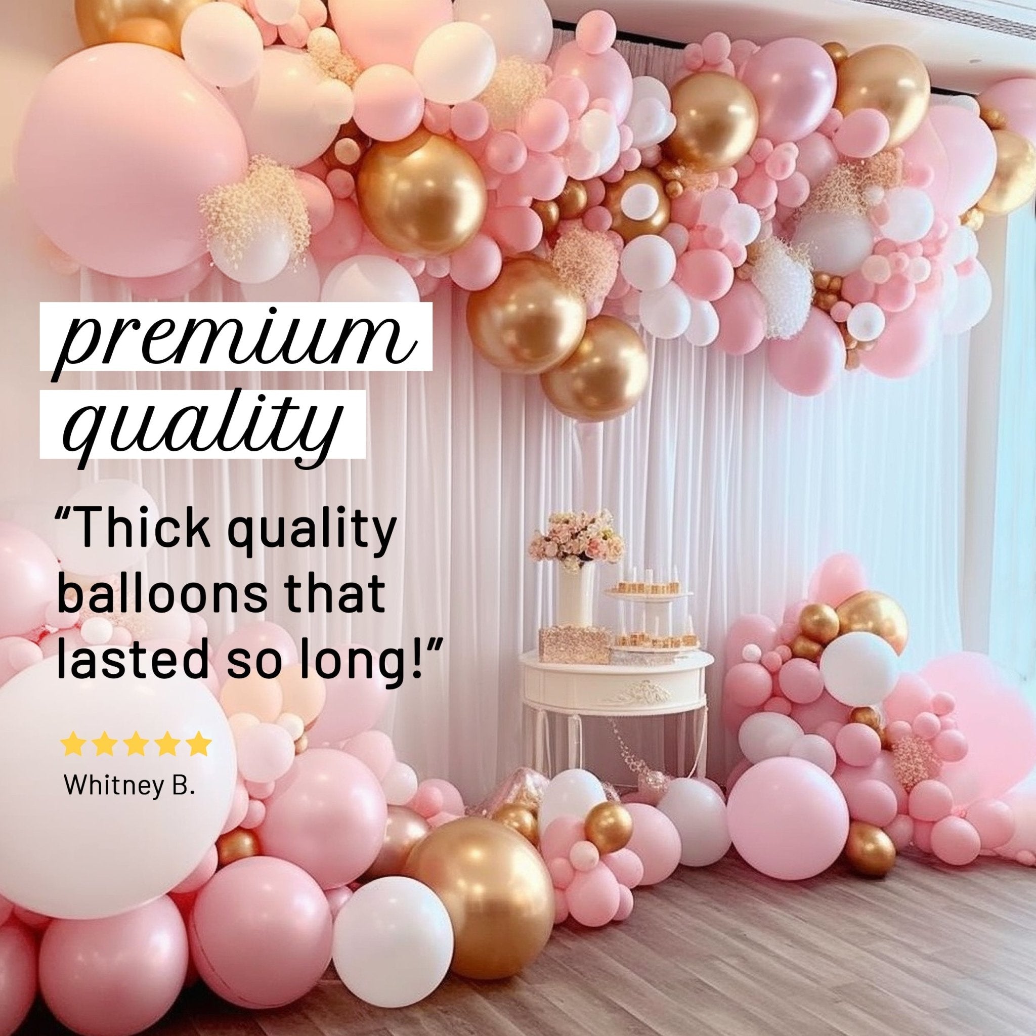 Pink & Gold Balloon Garland Kit