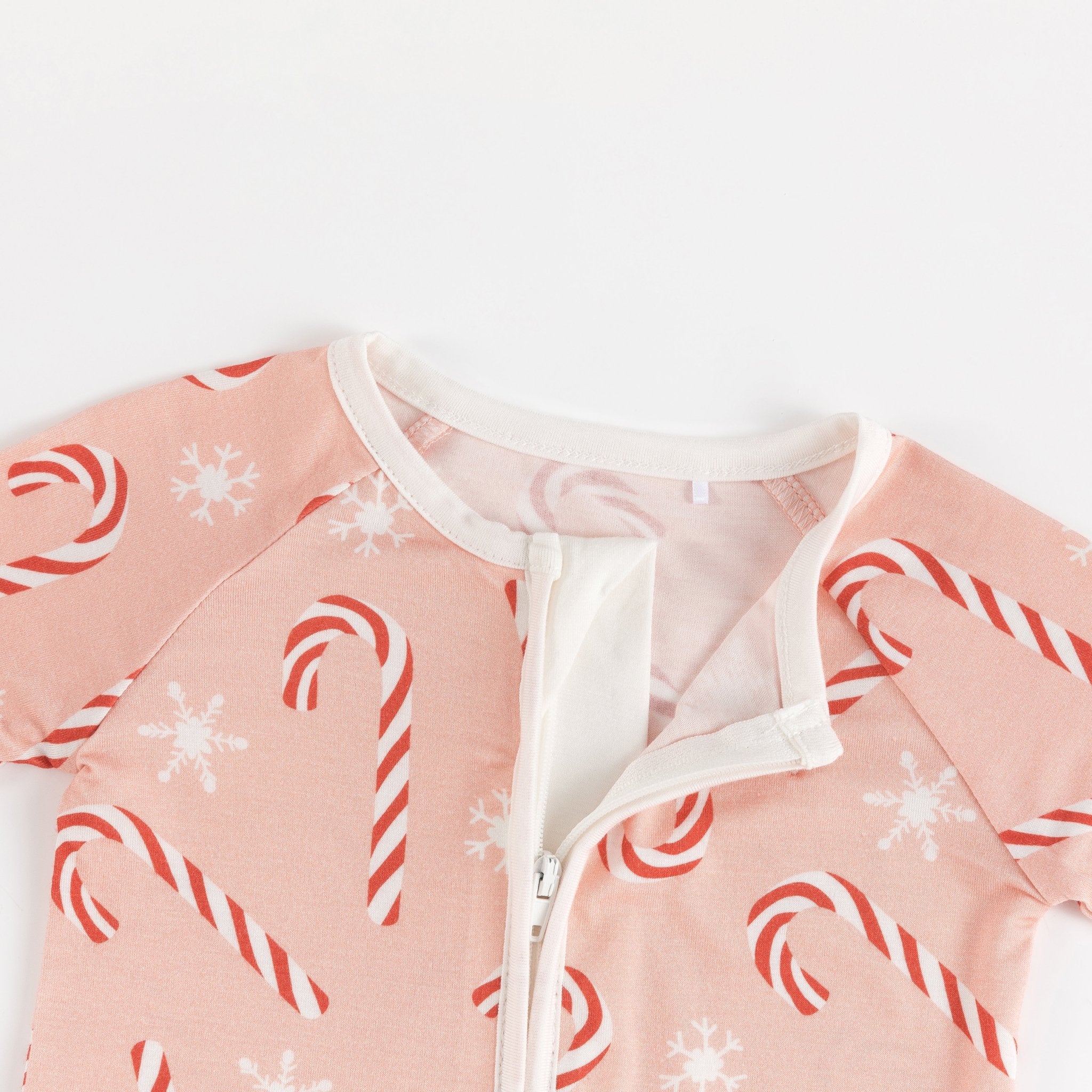 Pink Candy Cane (convertible Zip Footies)