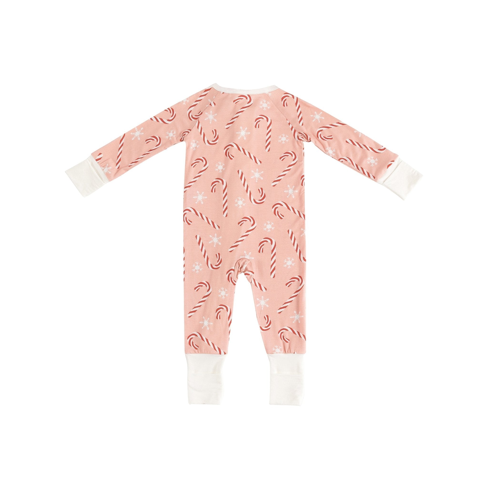 Pink Candy Cane (convertible Zip Footies)