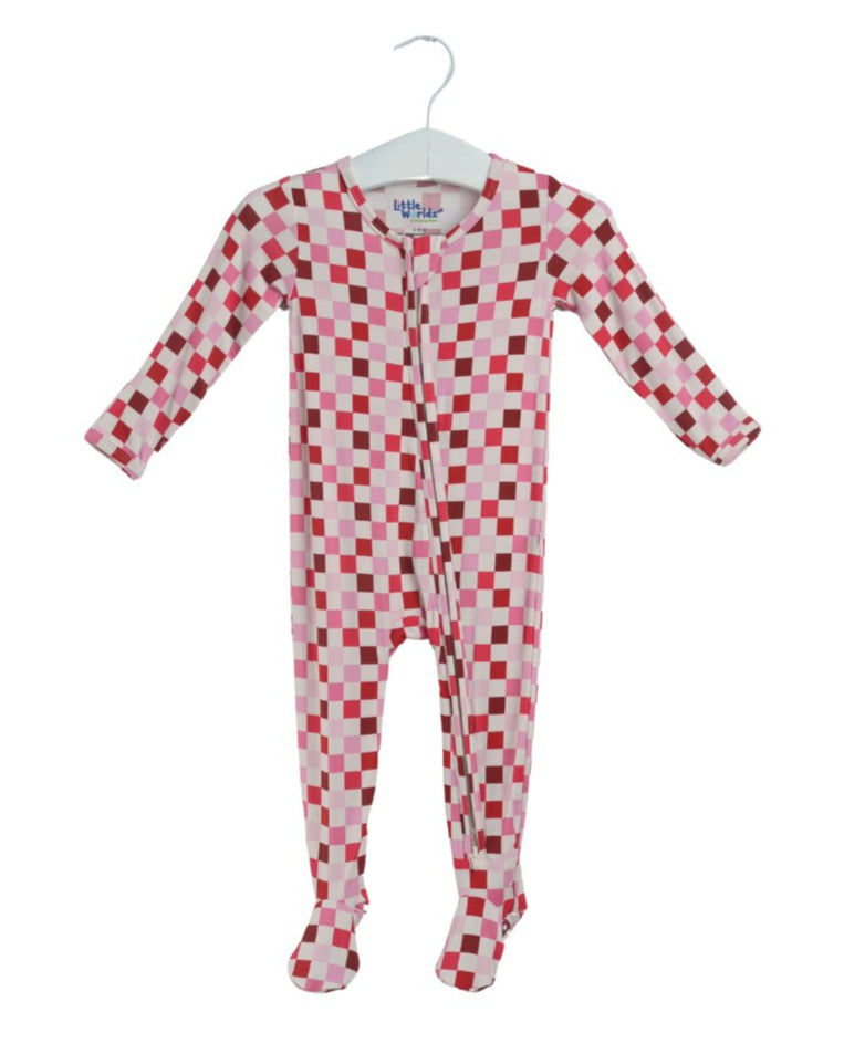 Checkered Zipper Footie