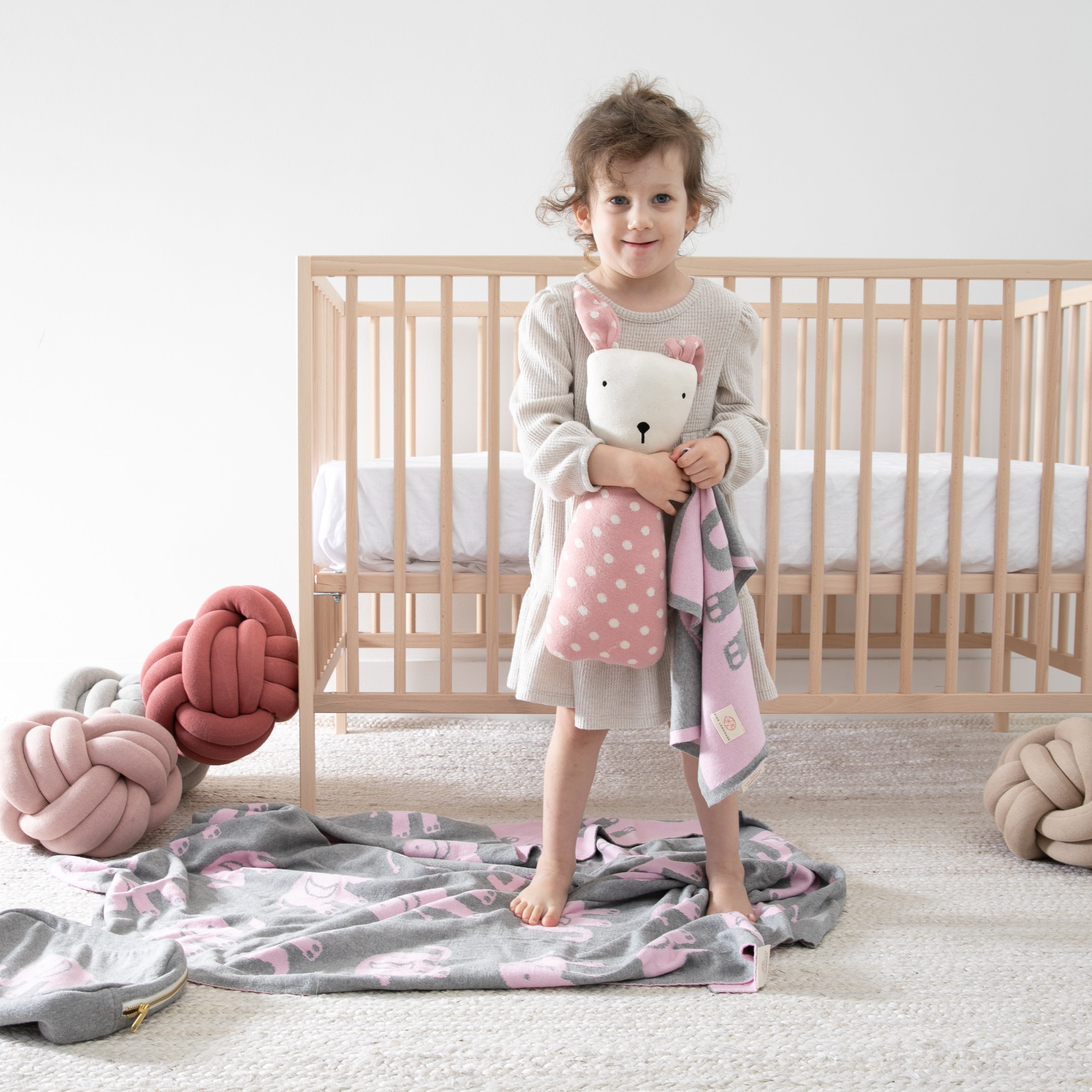 Elephant Love Pink/grey