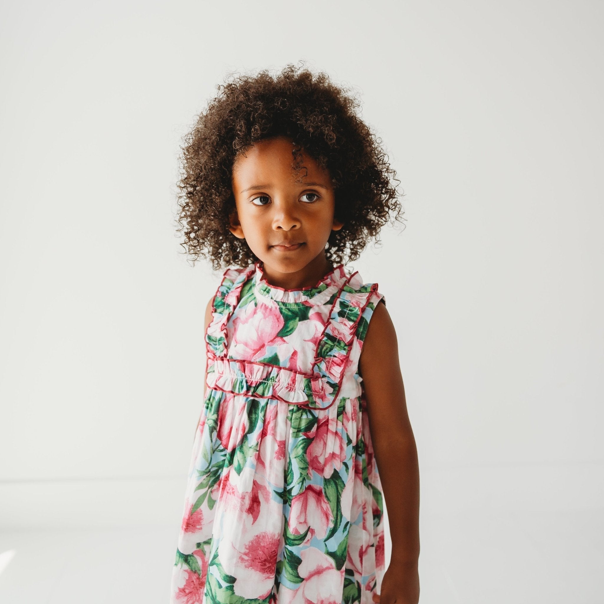 Pink Peony Ruffled Olivia Dress
