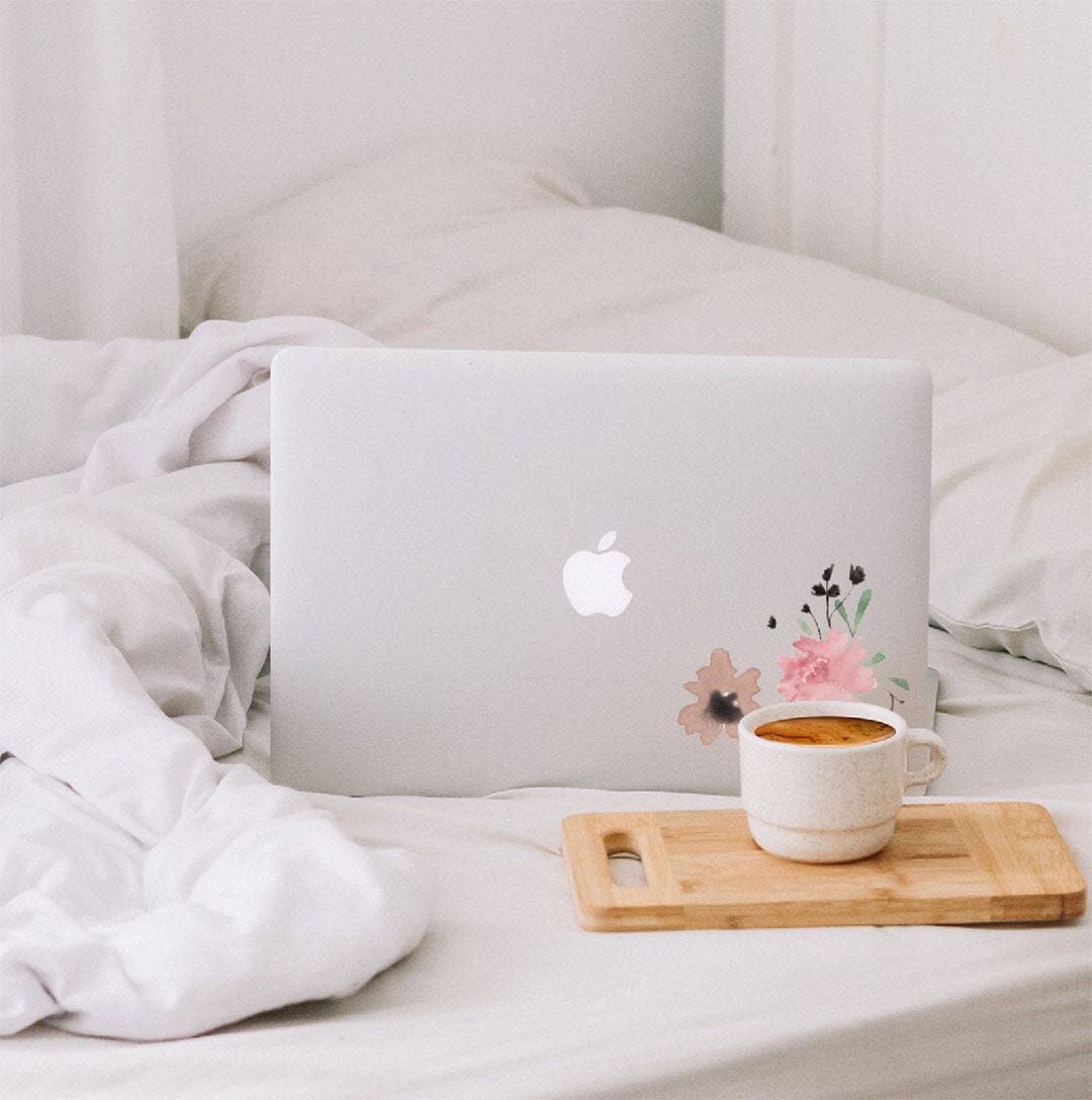 Pink Watercolor Flowers Wall Decals