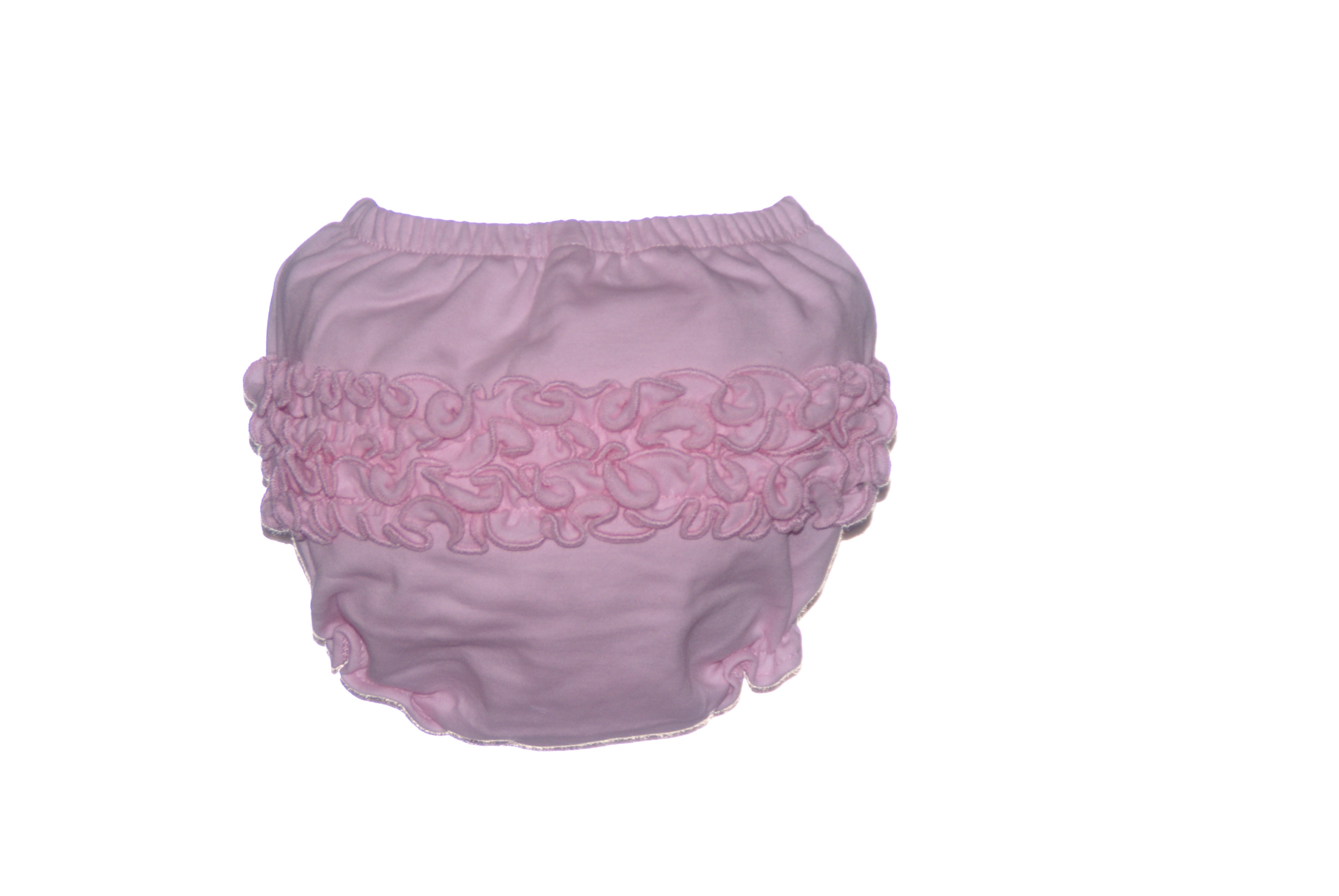 Solid Pink Ruffle Bloomers For Girls