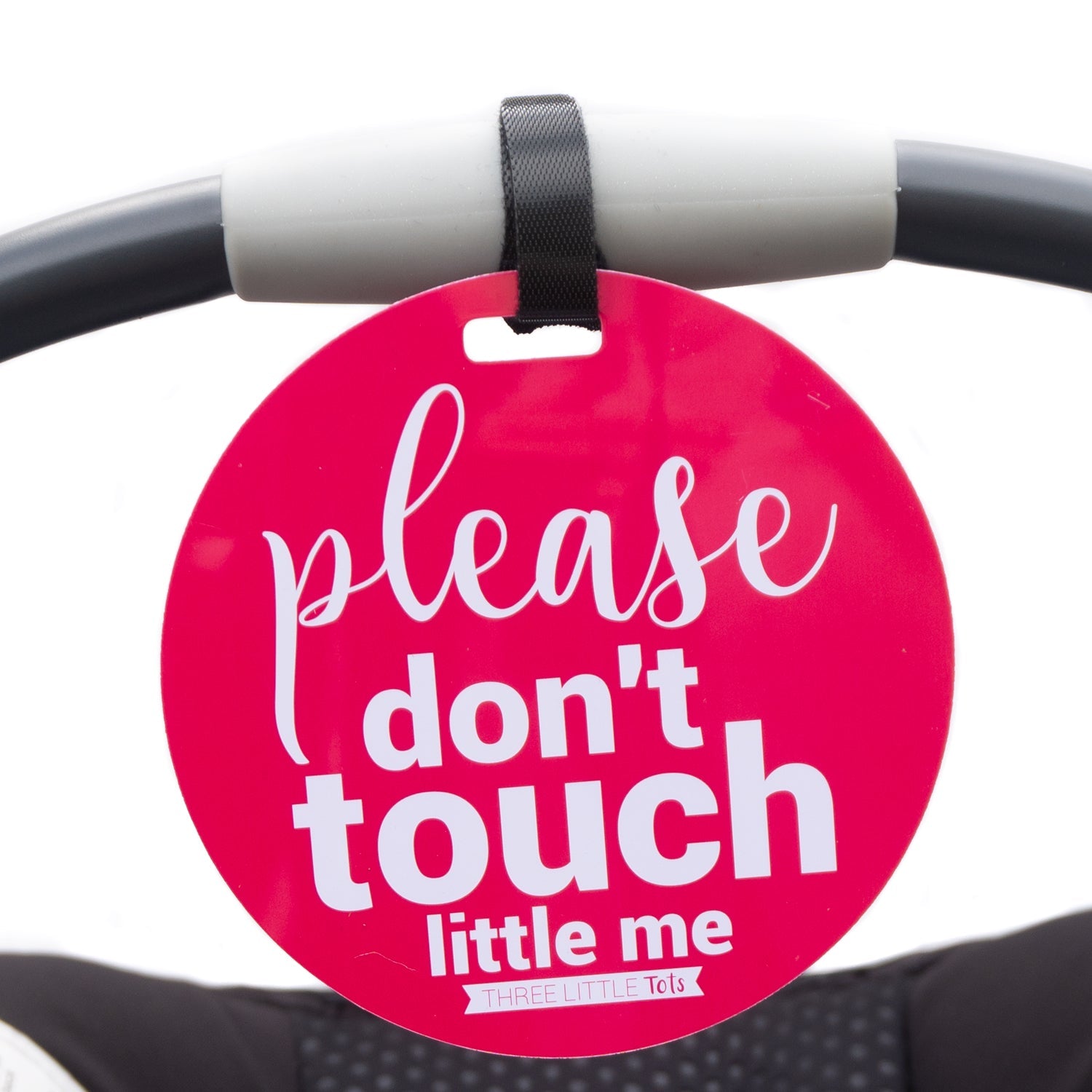 Pink Please Don't Touch Little Me Newborn Car Seat Sign Tag