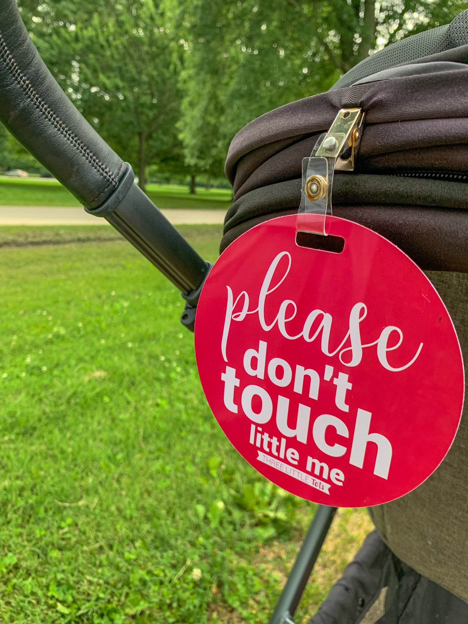 Pink Please Don't Touch Little Me Newborn Car Seat Sign Tag