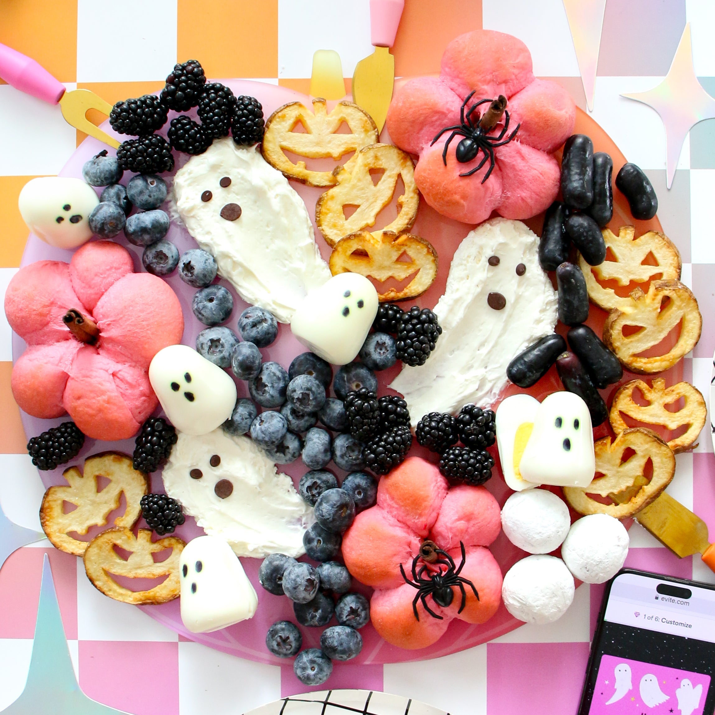 Pink Ombre Pumpkin Serving Tray