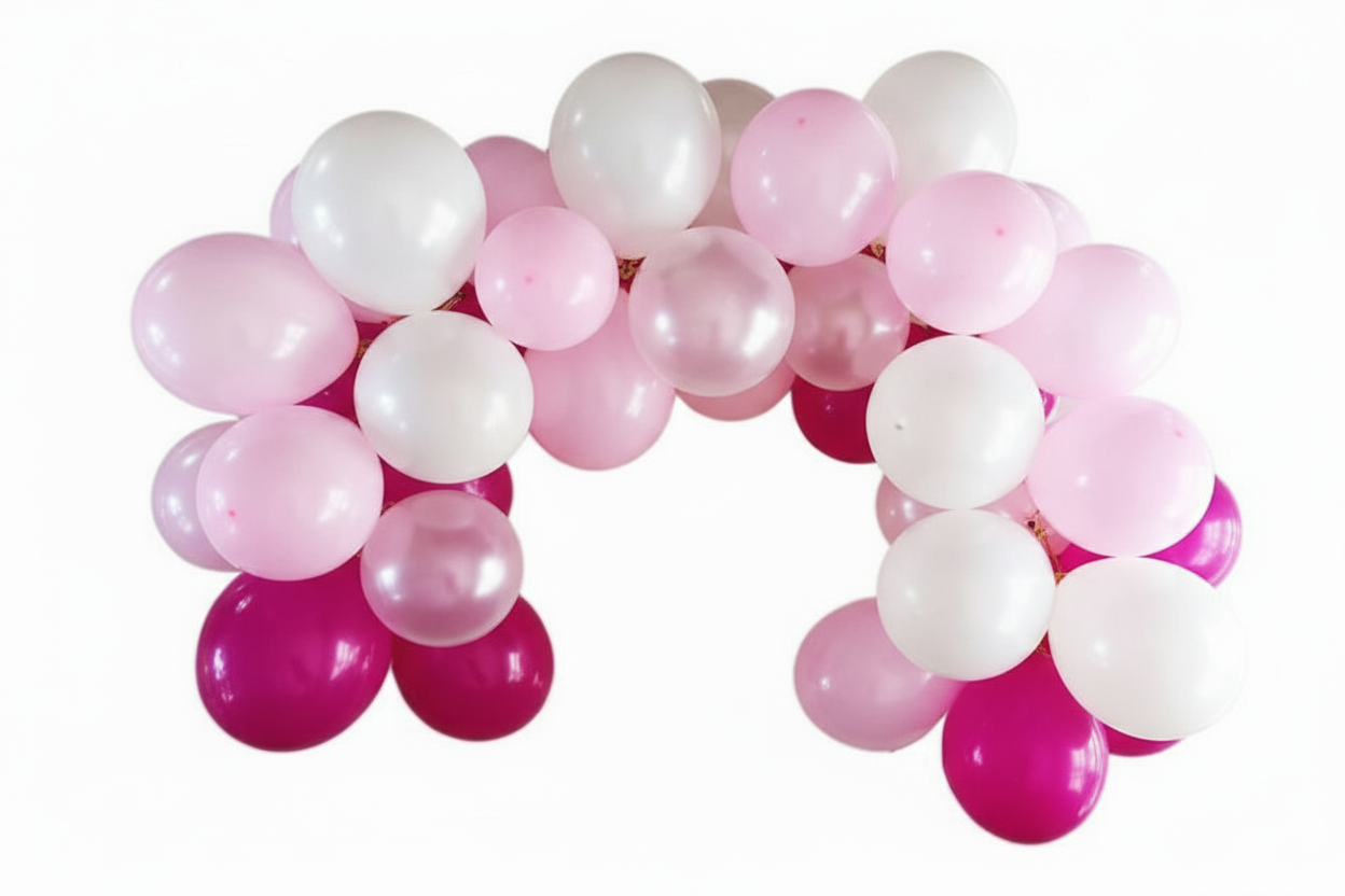 Pink Blend And Pearled White Balloon Garland Kit (50+ Pack)