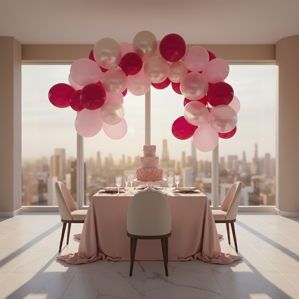 Pink Blend And Pearled White Balloon Garland Kit (50+ Pack)
