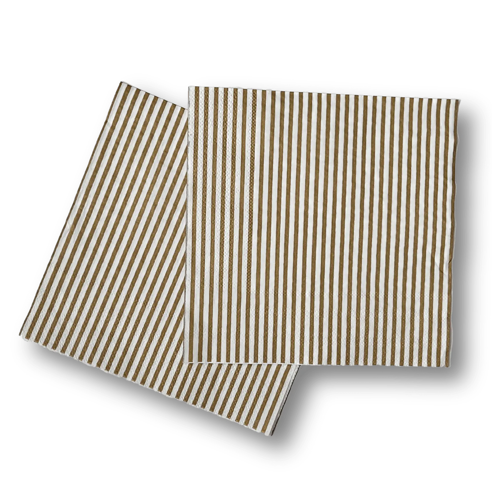 Pinstripe Gold Matte Large Napkin (set Of 16)