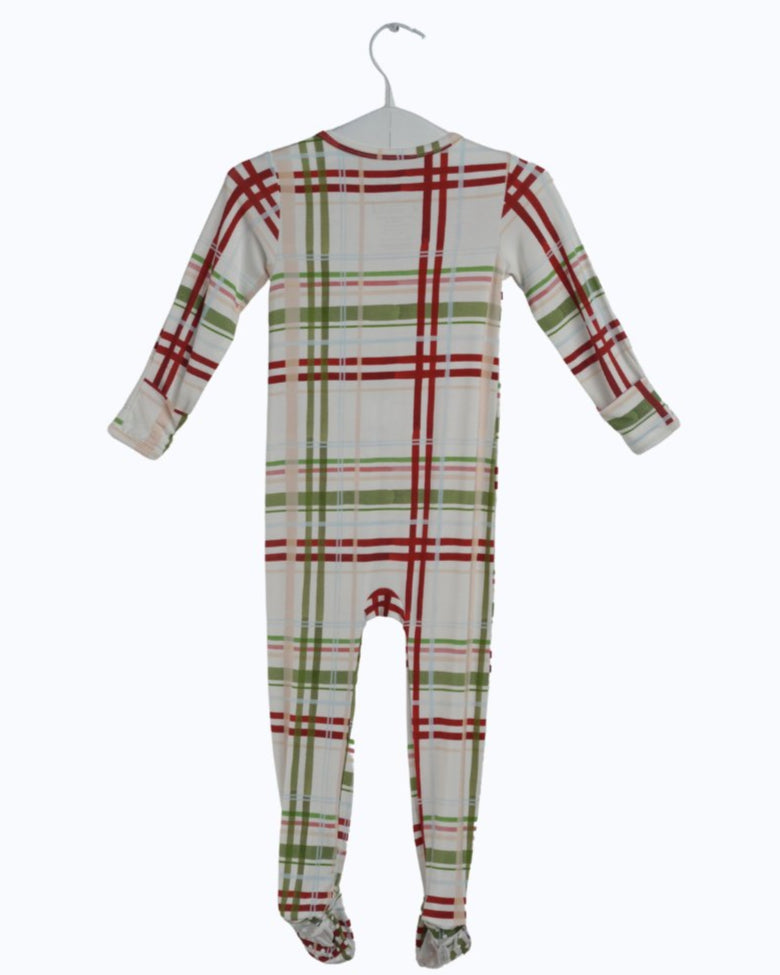 Plaid Bamboo Zipper Footie