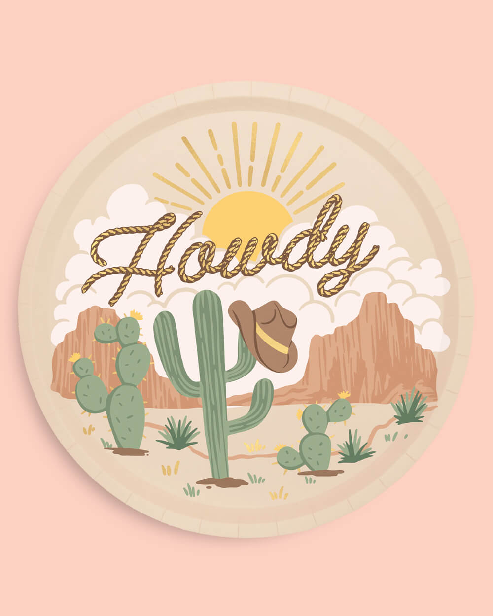 Wild Wild West Plates - 24 Paper Plates