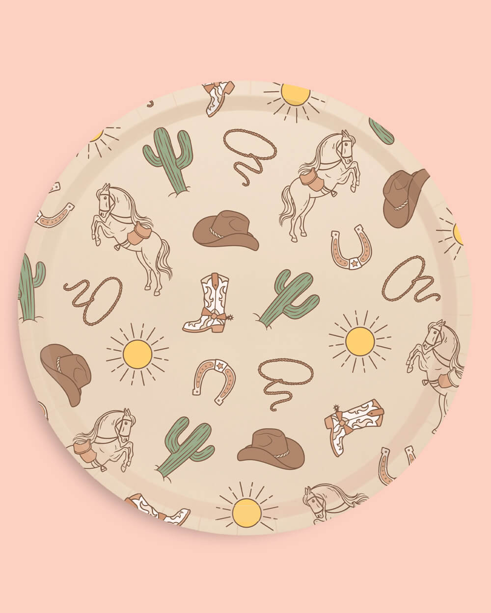 Wild Wild West Plates - 24 Paper Plates
