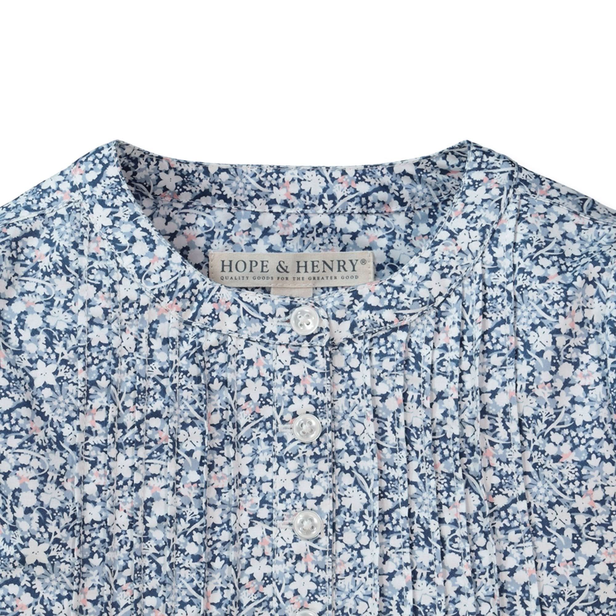 Pleated Button Down Blouse