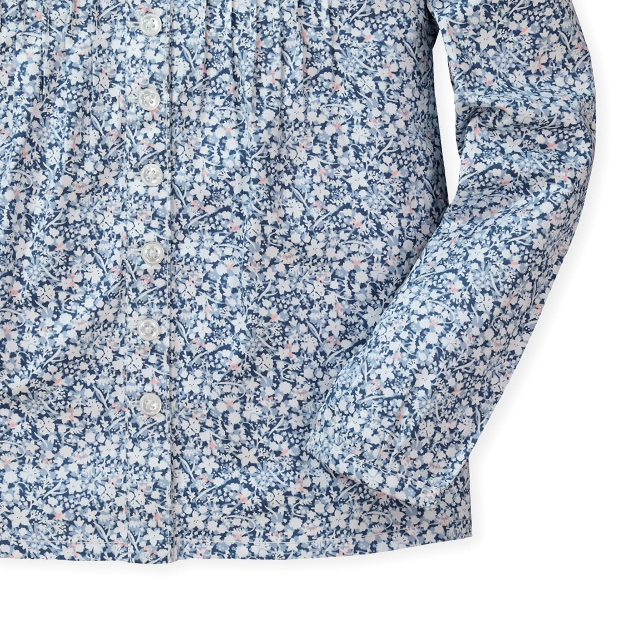 Pleated Button Down Blouse