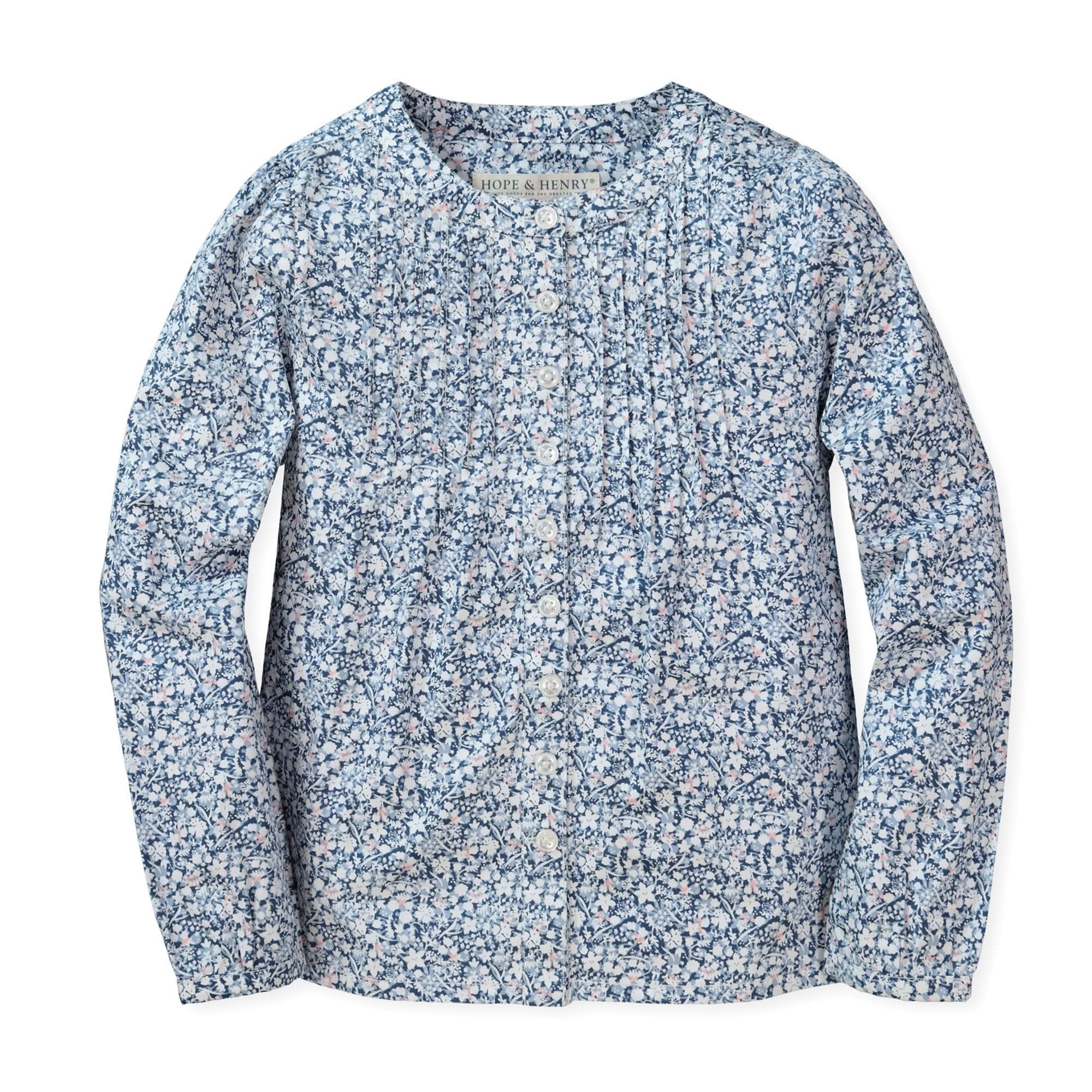 Pleated Button Down Blouse