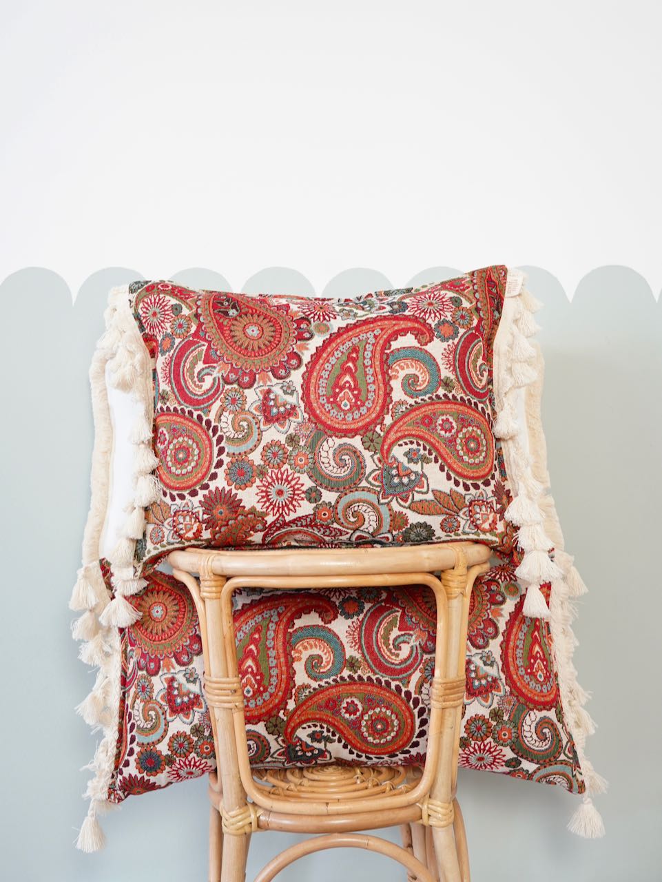 Vintage Paisley - Pillow With Fringe