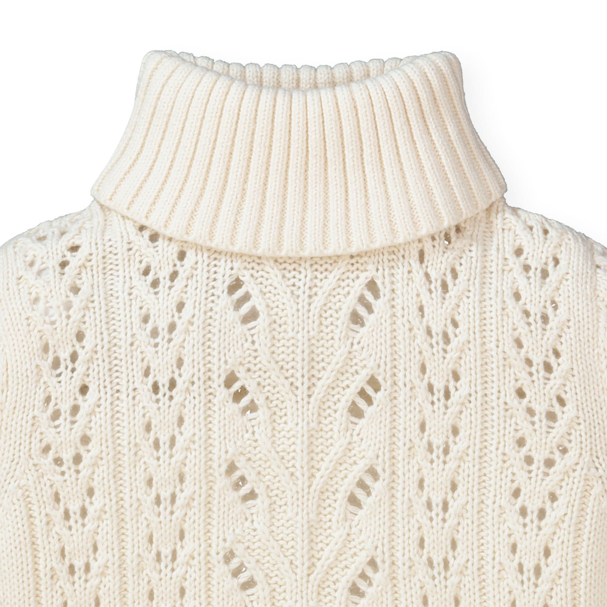 Pointelle Turtleneck Sweater