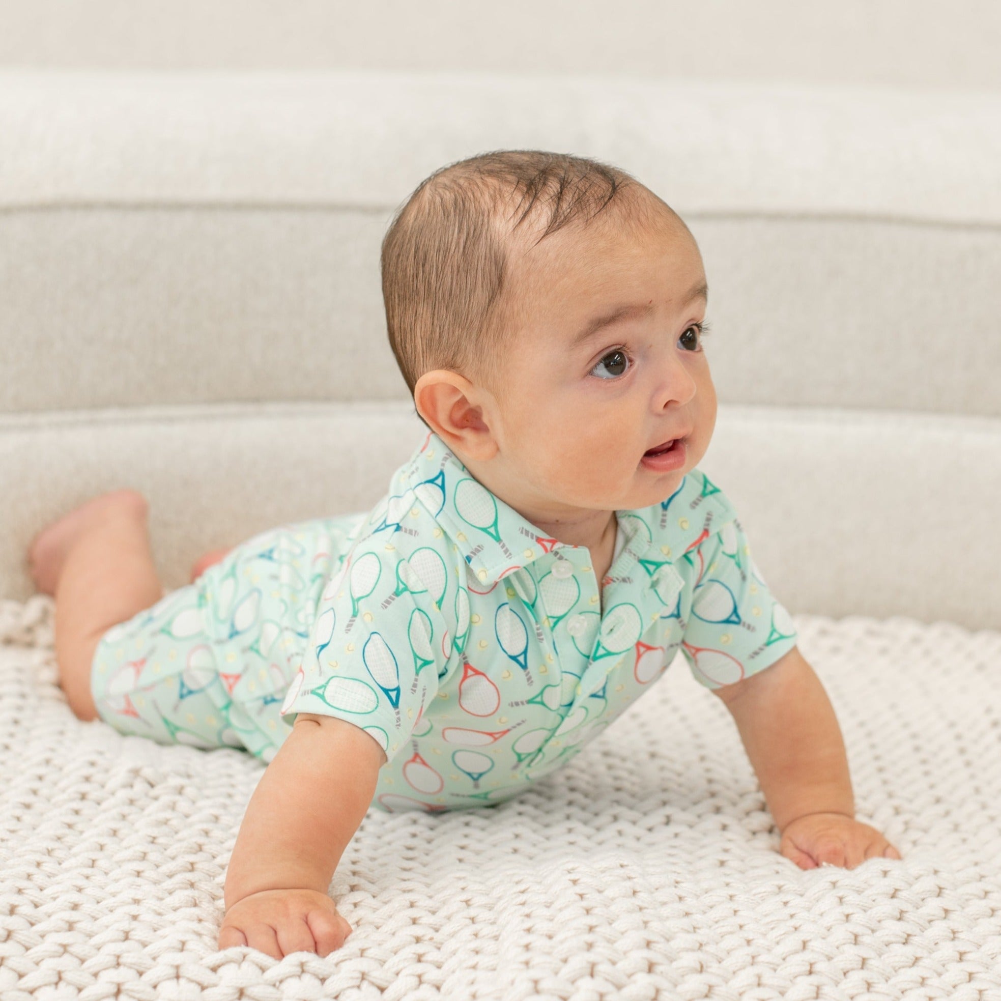 Polo Romper - Tennis