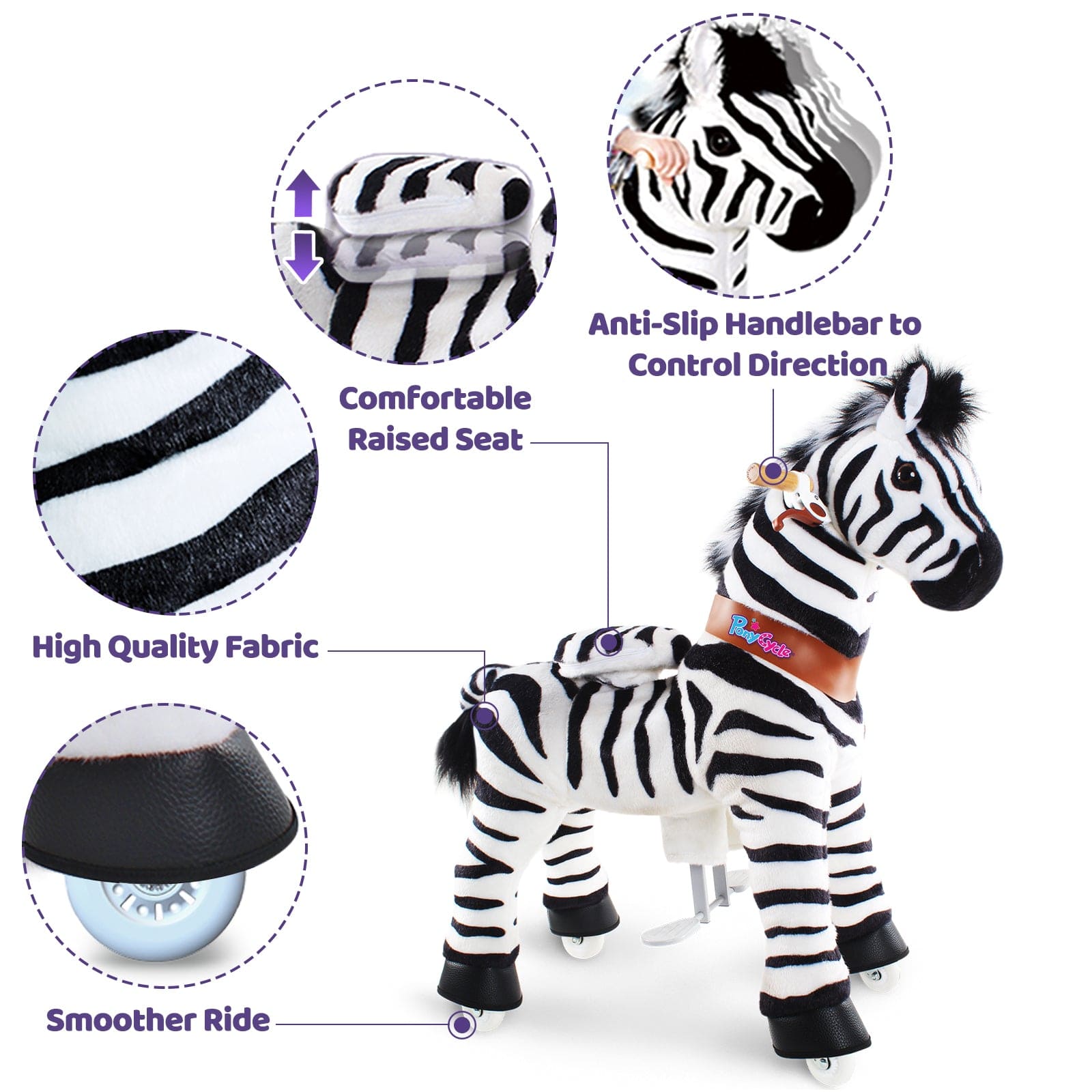 Model U Ride-on Animal Zebra Age 4-8