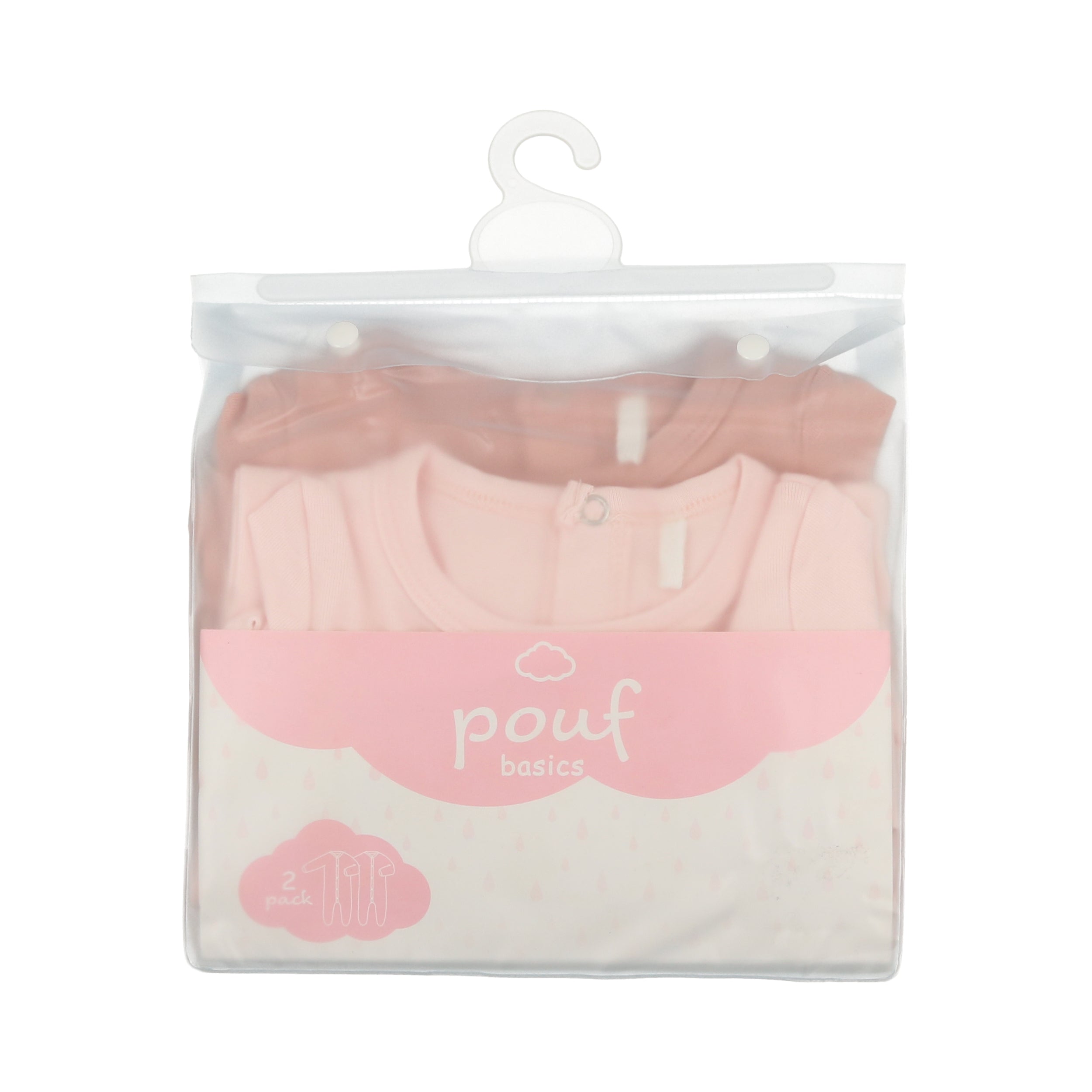2 Pack Footies- Pink