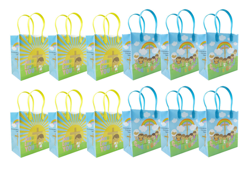 Jesus Loves You Religious Christian Themed Treat Bags Gift Bags - Set Of 6 Or 12