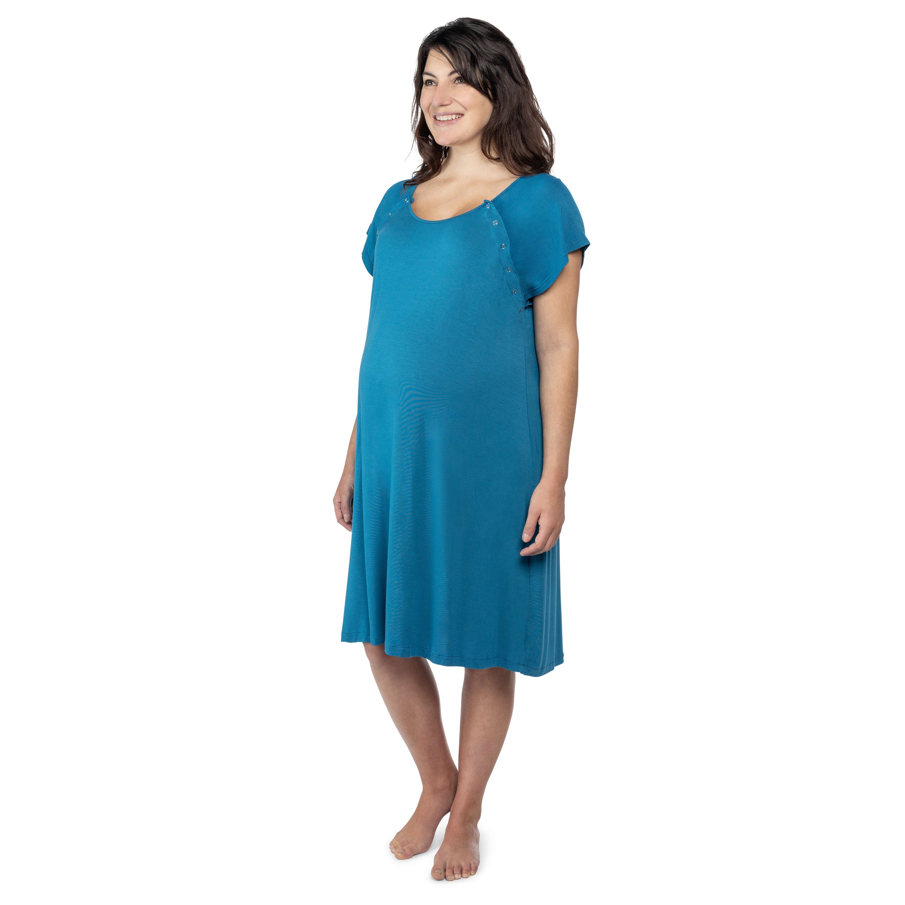 Blue Mommy Labor And Delivery Nursing Hospital Gown