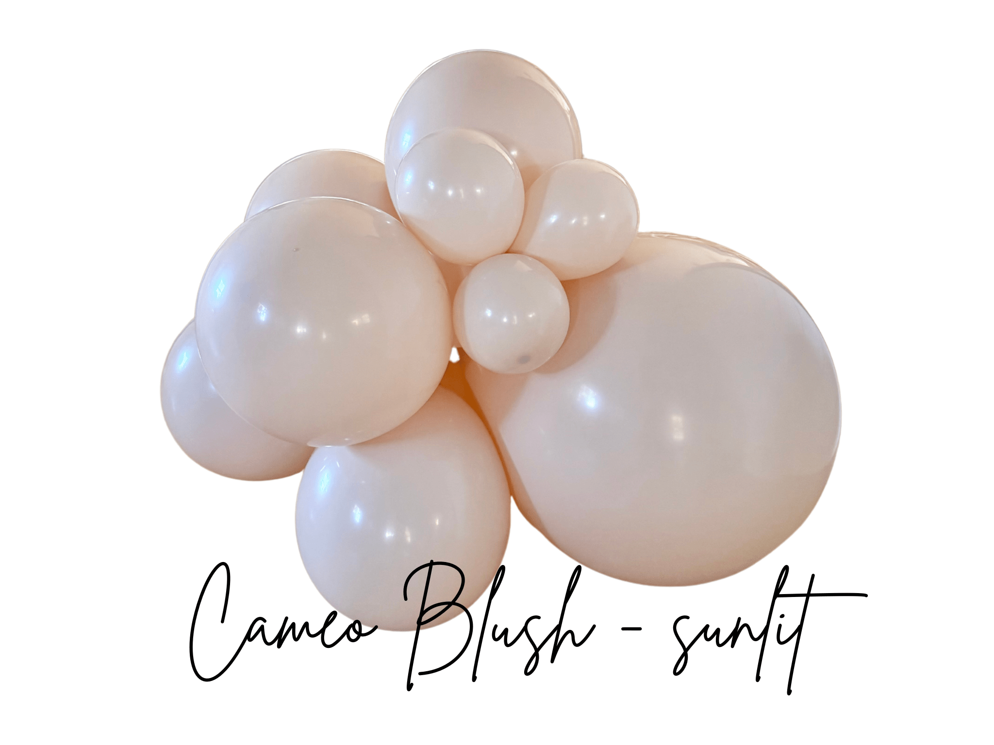 Premium Cameo-blush Latex Balloon Cluster (5", 11” And 17”)