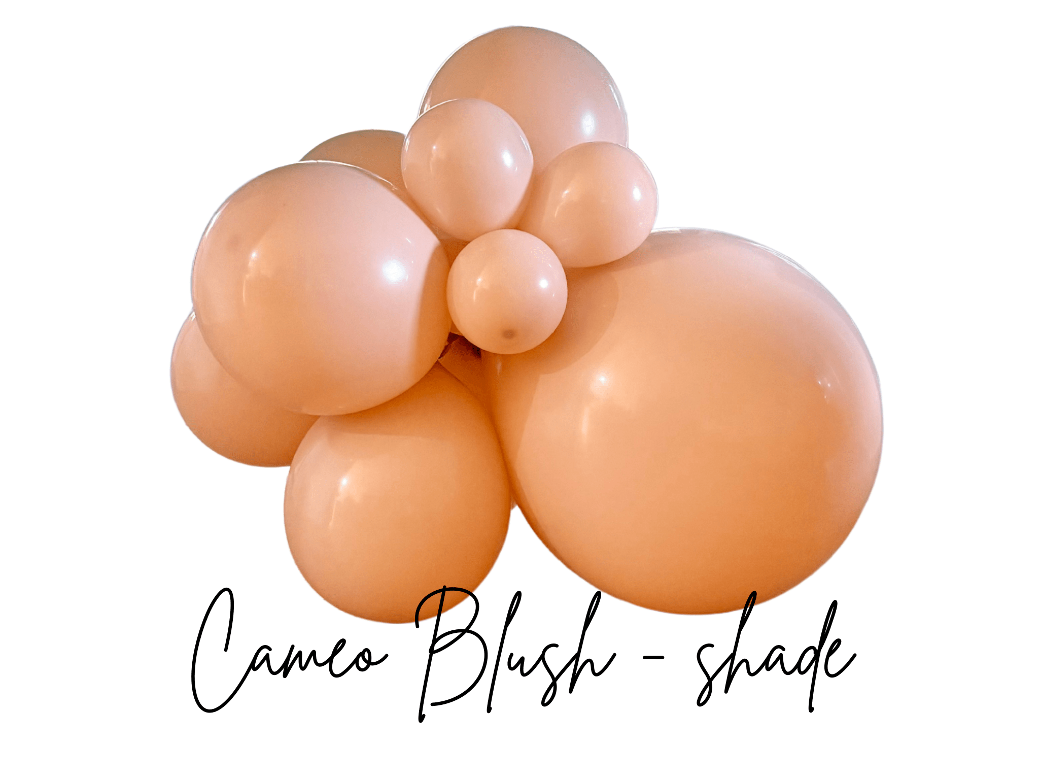 Premium Cameo-blush Latex Balloon Cluster (5", 11” And 17”)