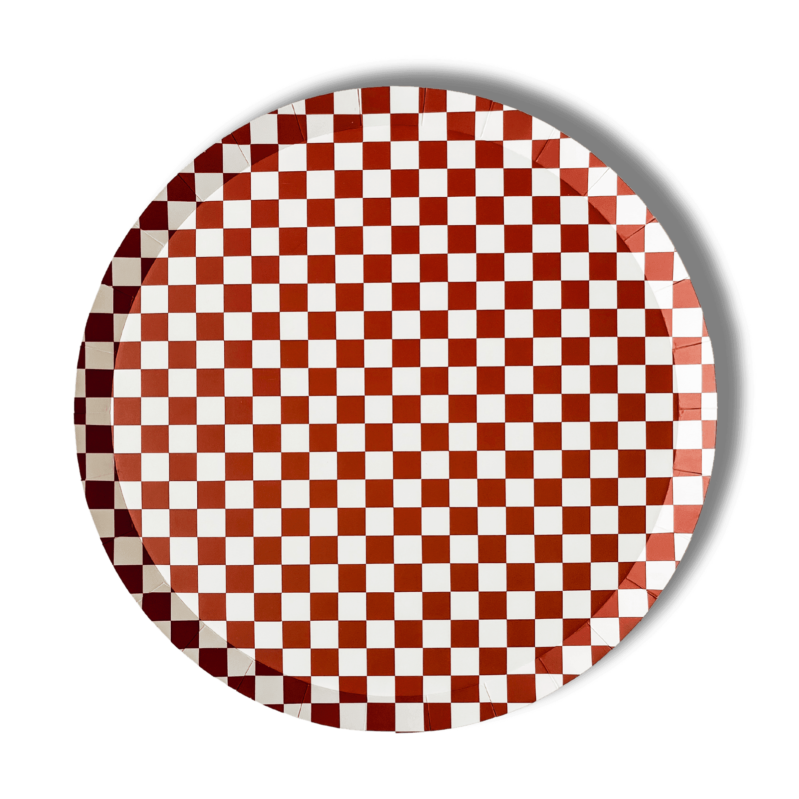 Checkered Red Plate, Xl (set Of 8)