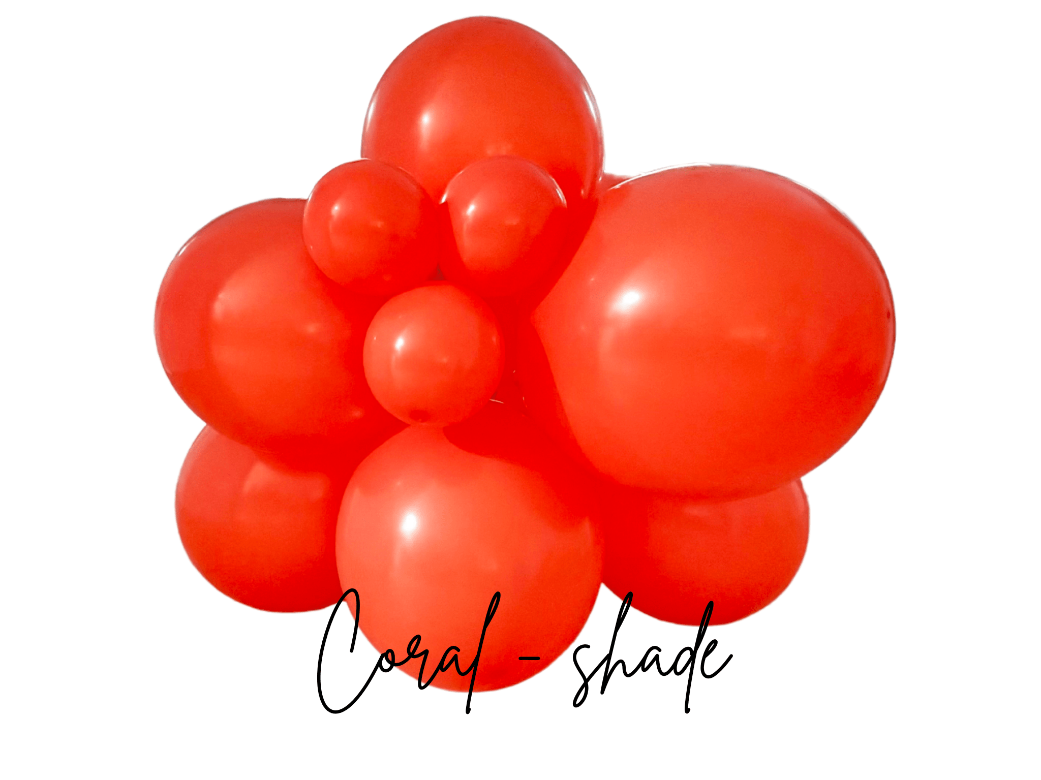 Premium Coral Latex Balloon Cluster (5", 11” And 17”)