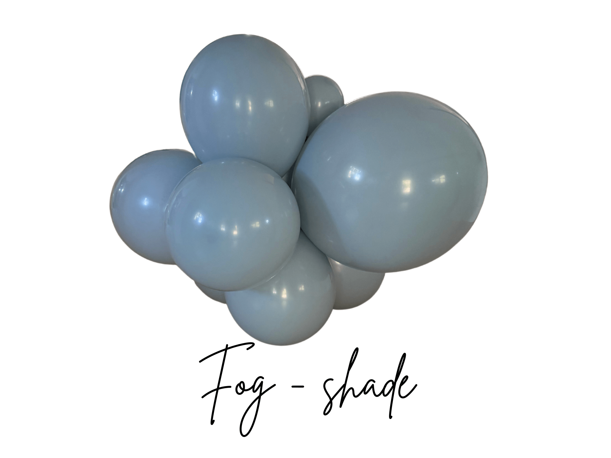 Premium Fog Gray Latex Balloon Cluster (5", 11” And 17”)