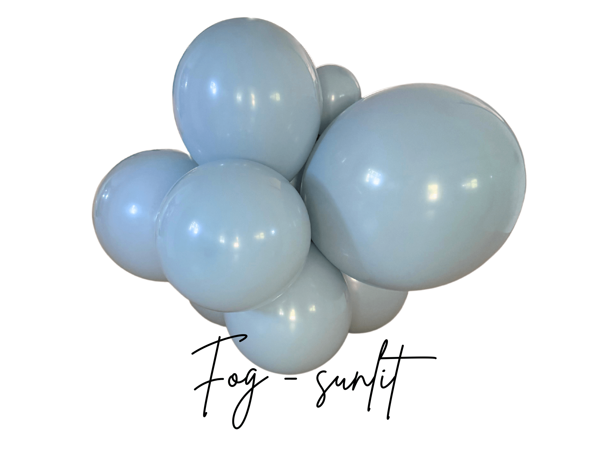 Premium Fog Gray Latex Balloon Cluster (5", 11” And 17”)