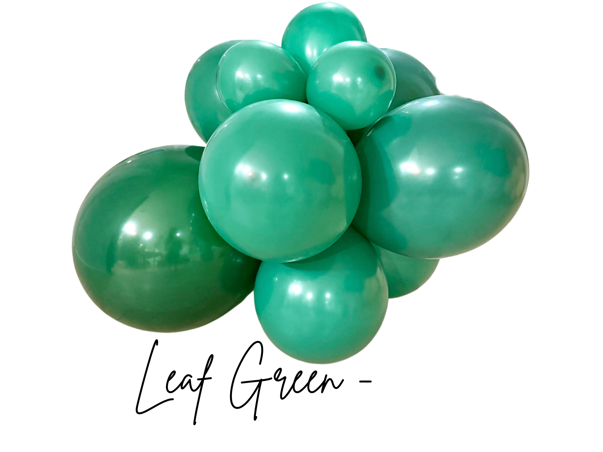 Premium Leaf Green Latex Balloon Cluster (5", 11” And 17")