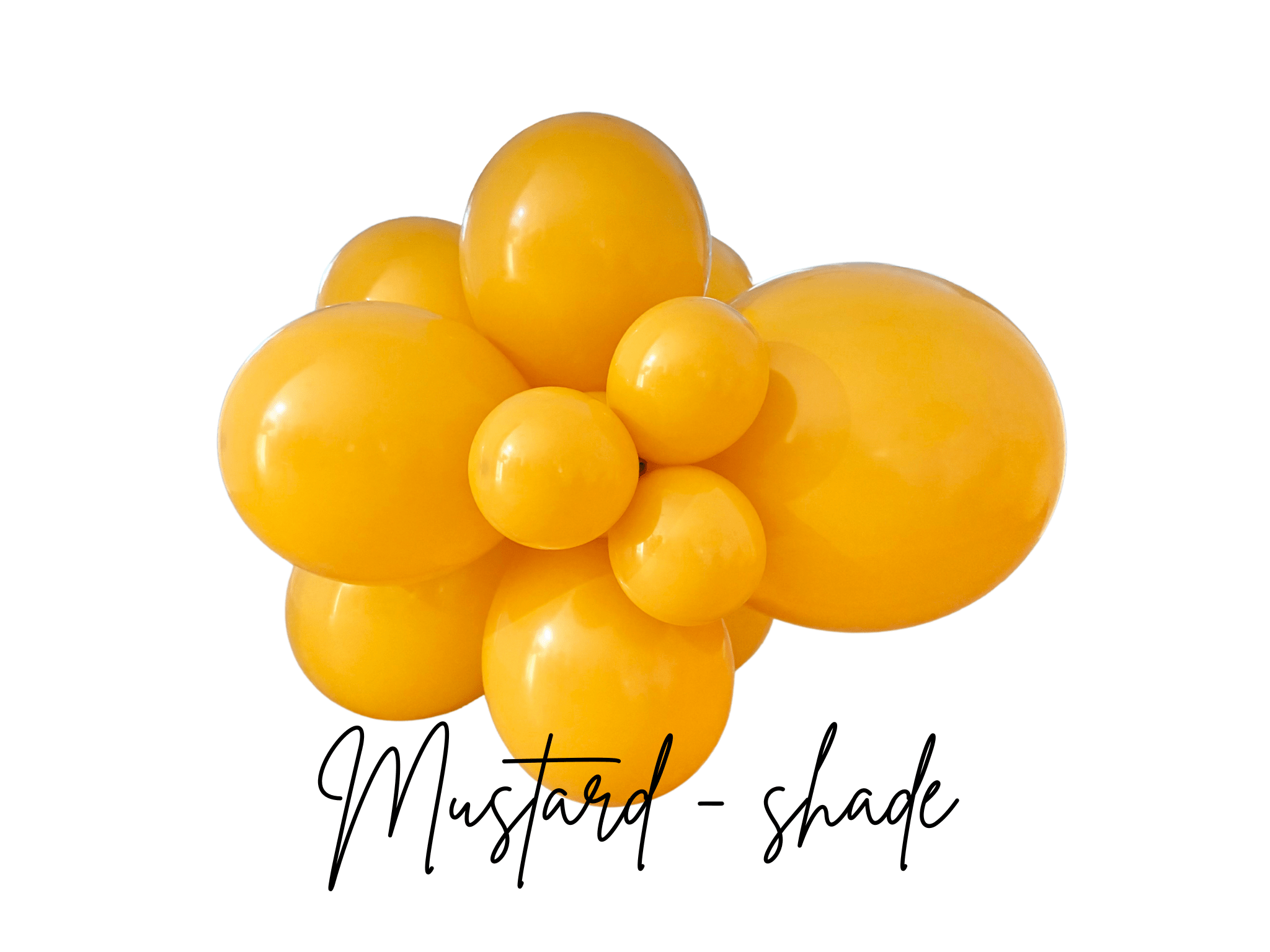 Premium Mustard Yellow Latex Balloon Cluster (5", 11” And 17")